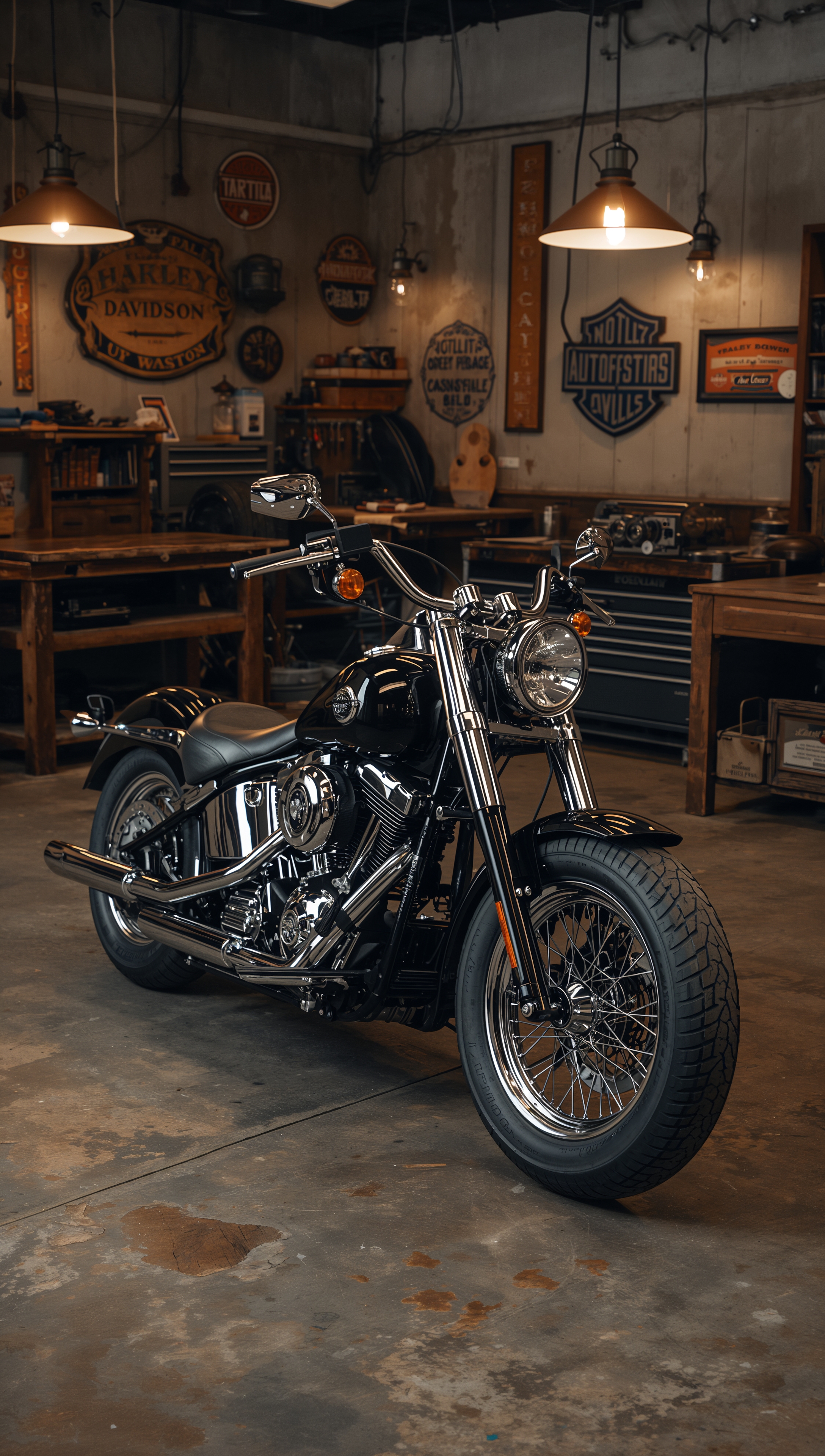 Harley Davidson iPhone wallpaper – Softail classic design