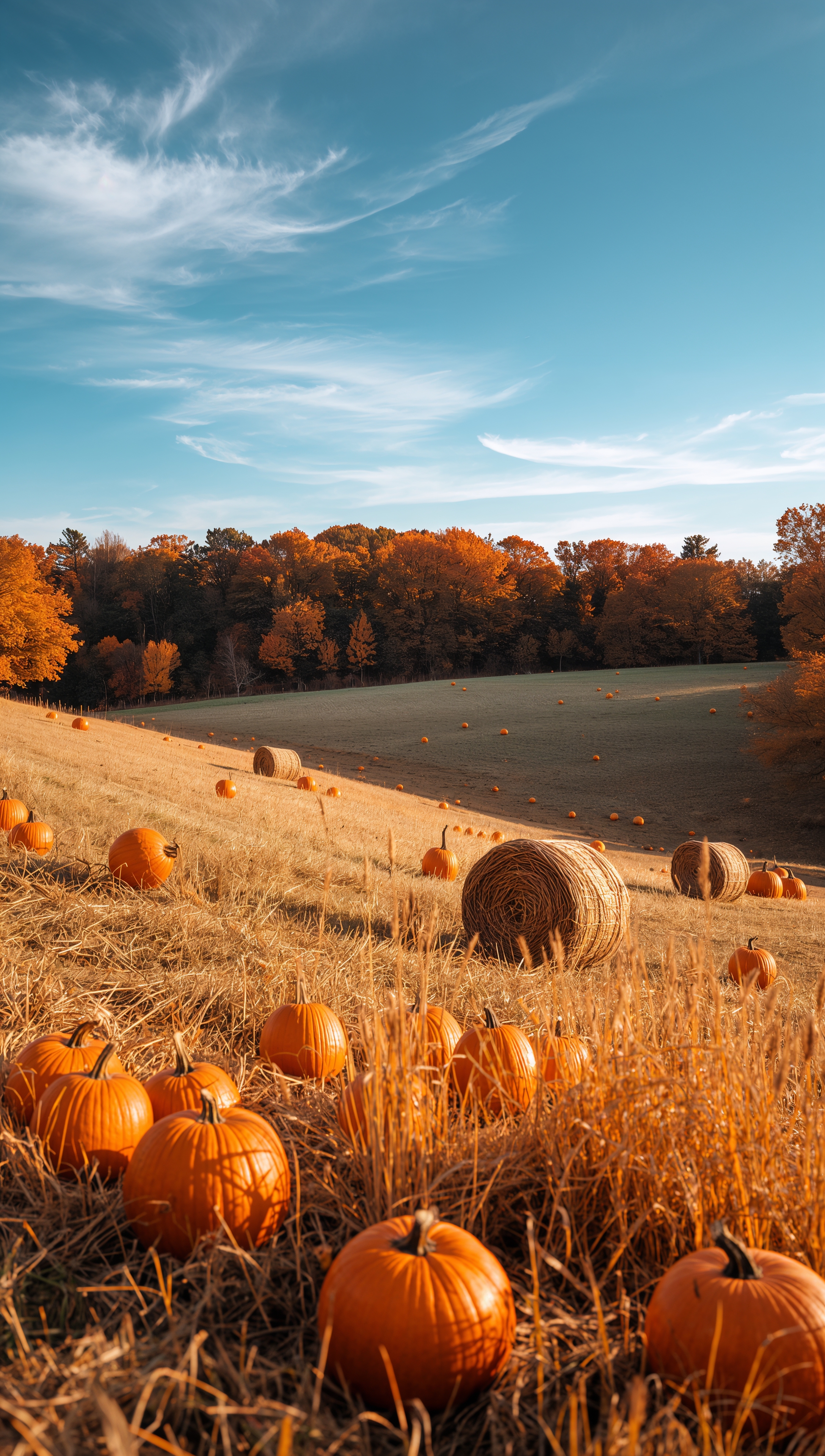 October iPhone wallpaper – autumn harvest in October