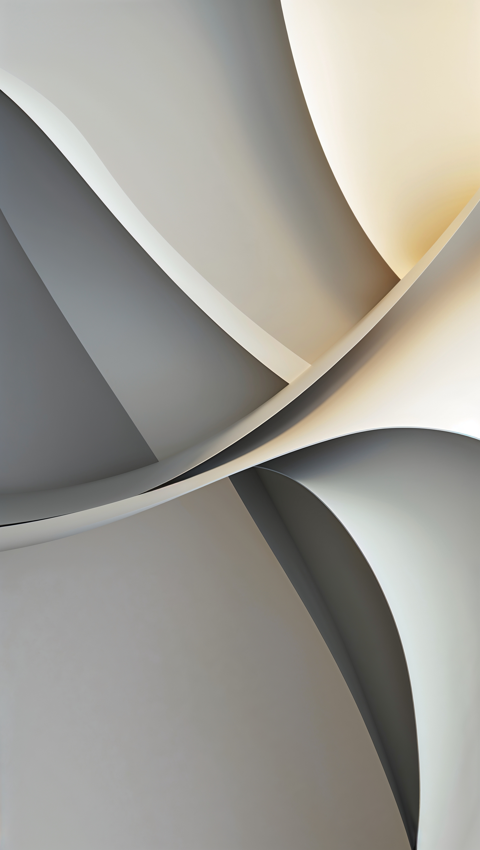 Minimalist smooth lines in soft gray and cream tones