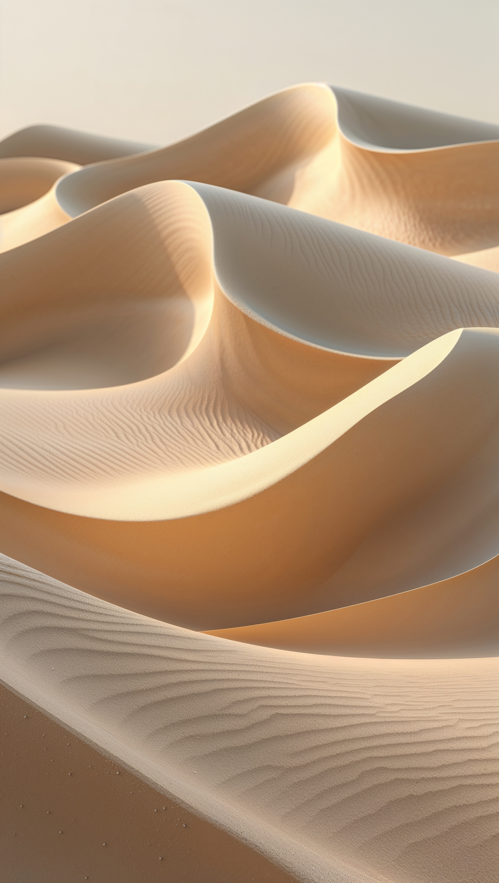Smooth sand dune abstract shapes with warm soft colors