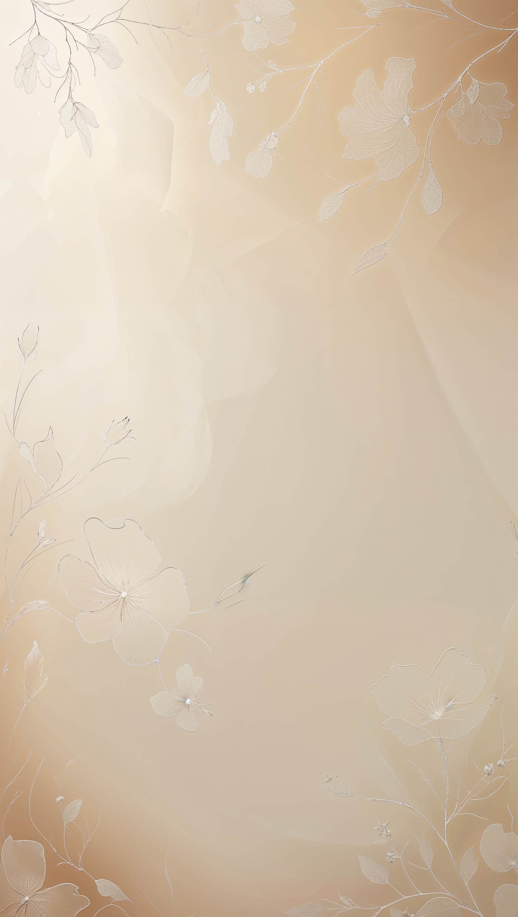 Light cream-colored smooth gradient with faint floral outlines