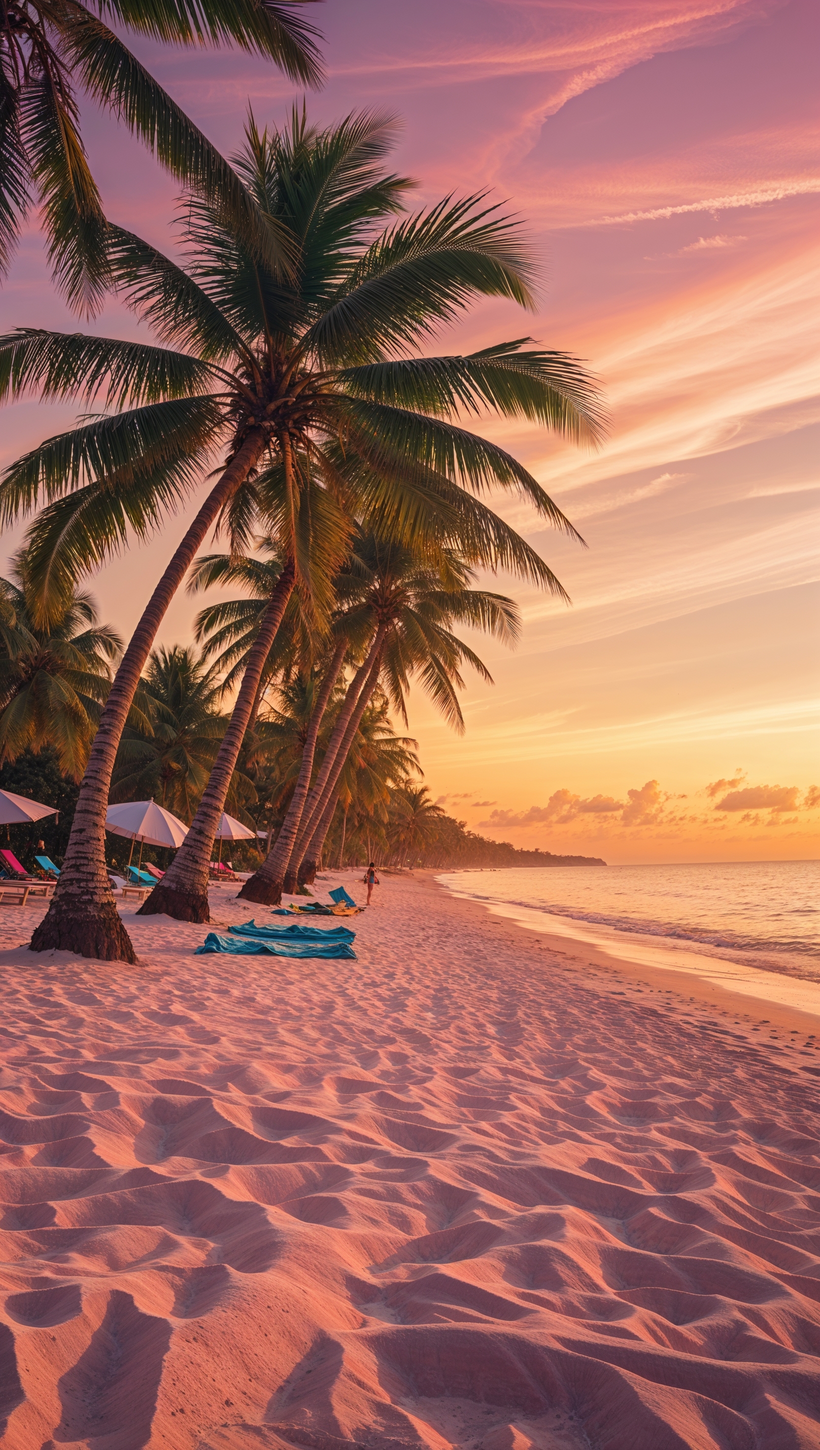Crystal clear wave crashing softly on tropical white sand beach