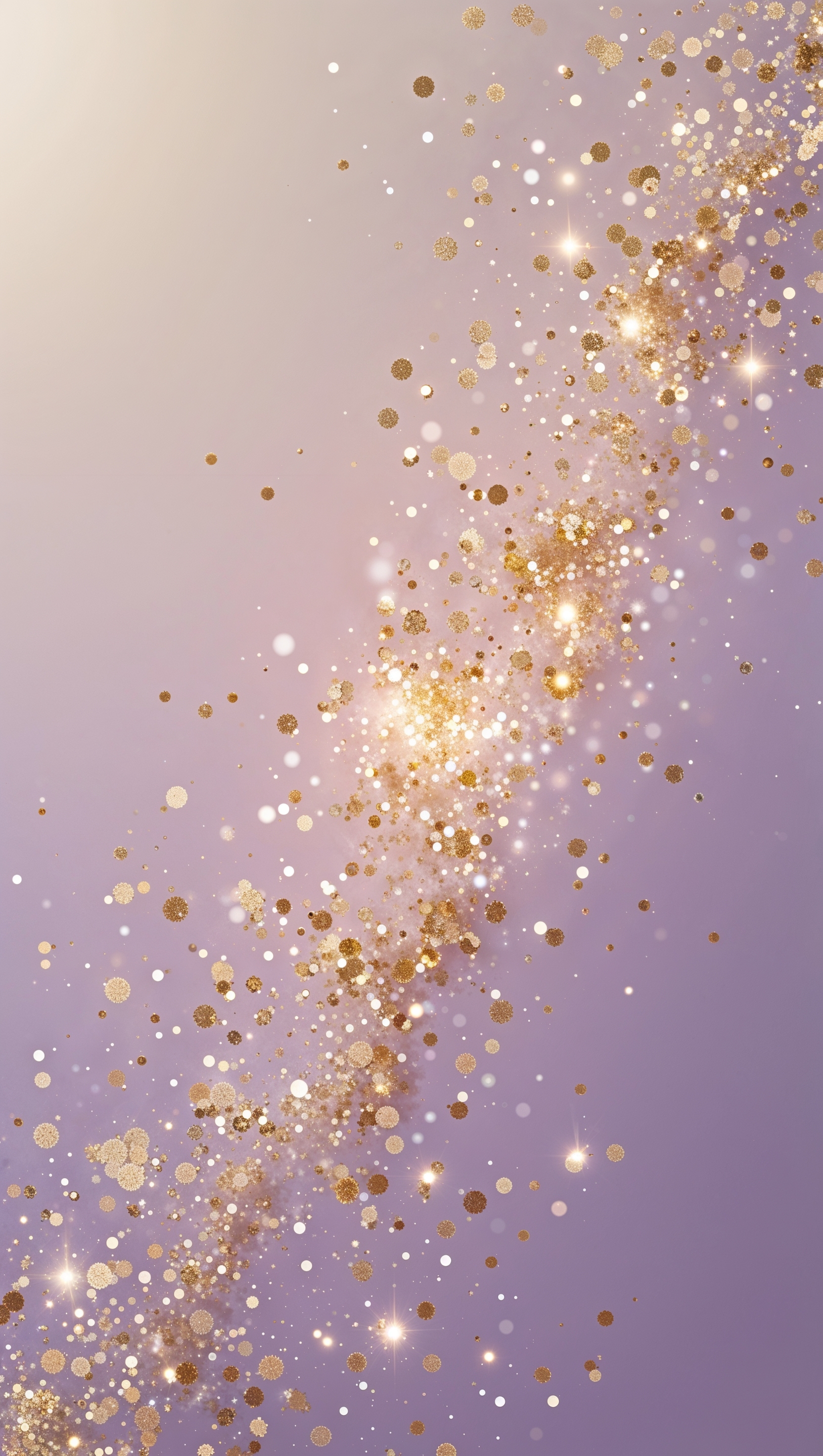 Light gradient background with floating golden glitter particles