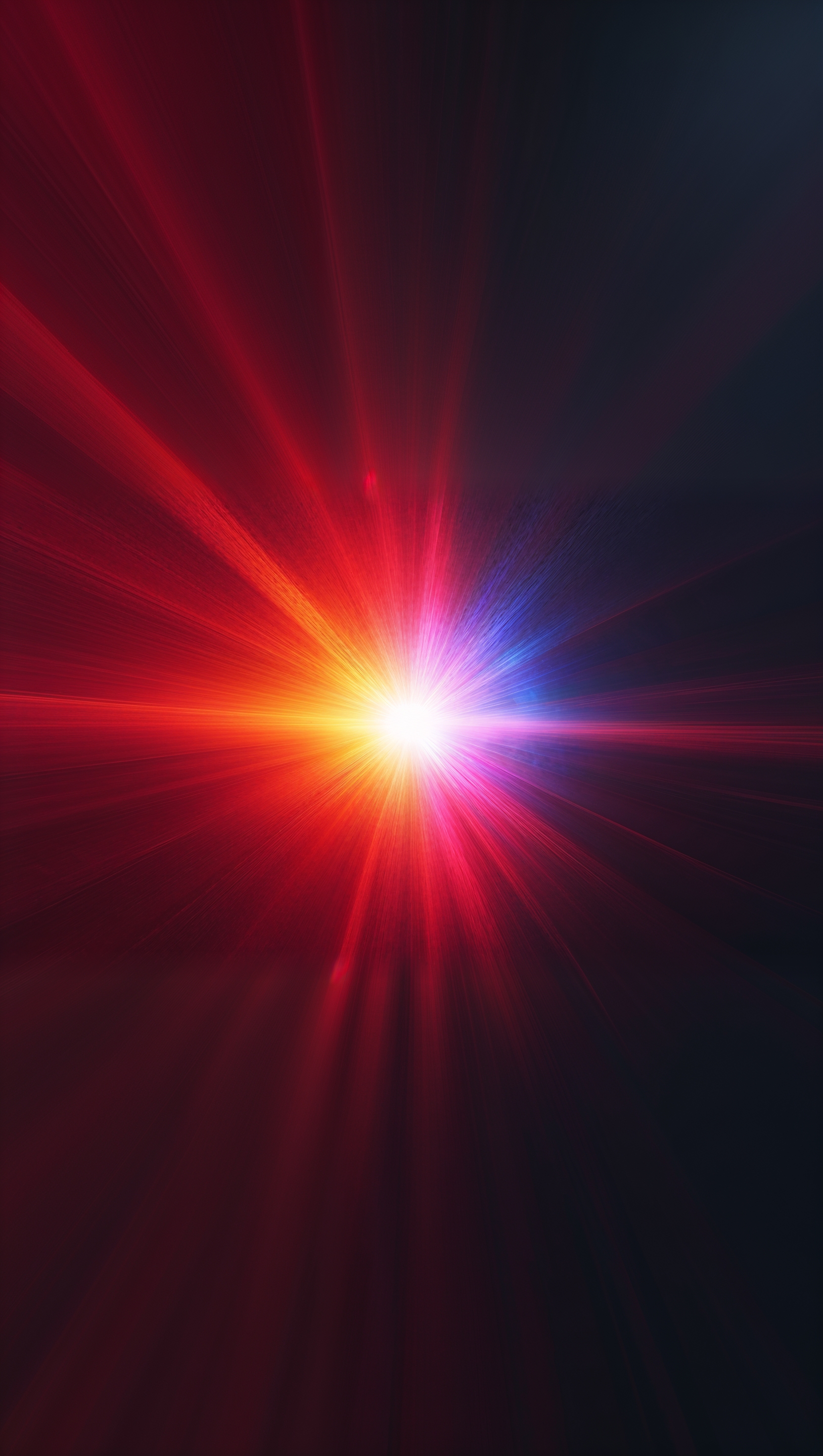 High-contrast gradient in red and black with glowing center