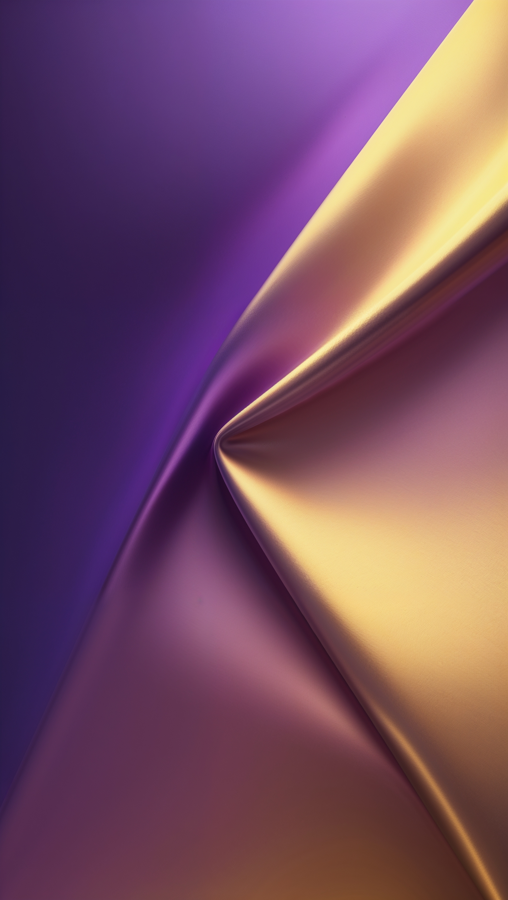 Diagonal gradient from deep purple to bright gold, elegant and sleek