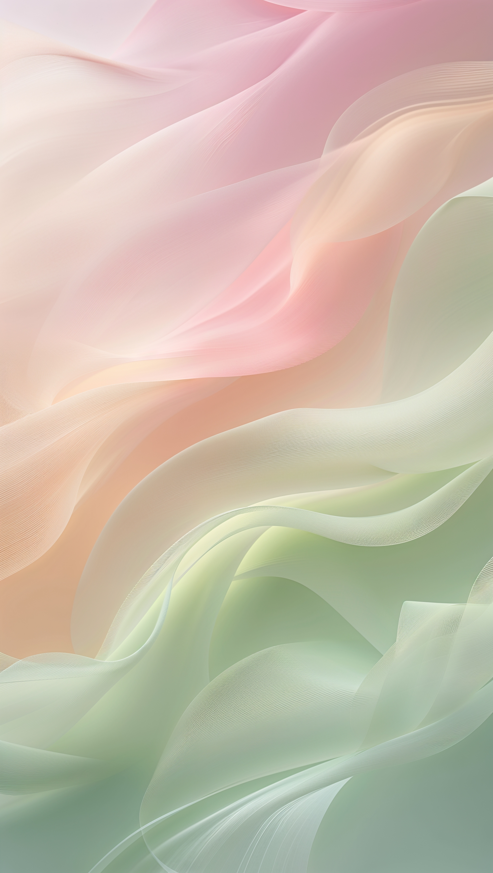 Soft pastel gradient background with smooth transitions between pink, peach, and mint
