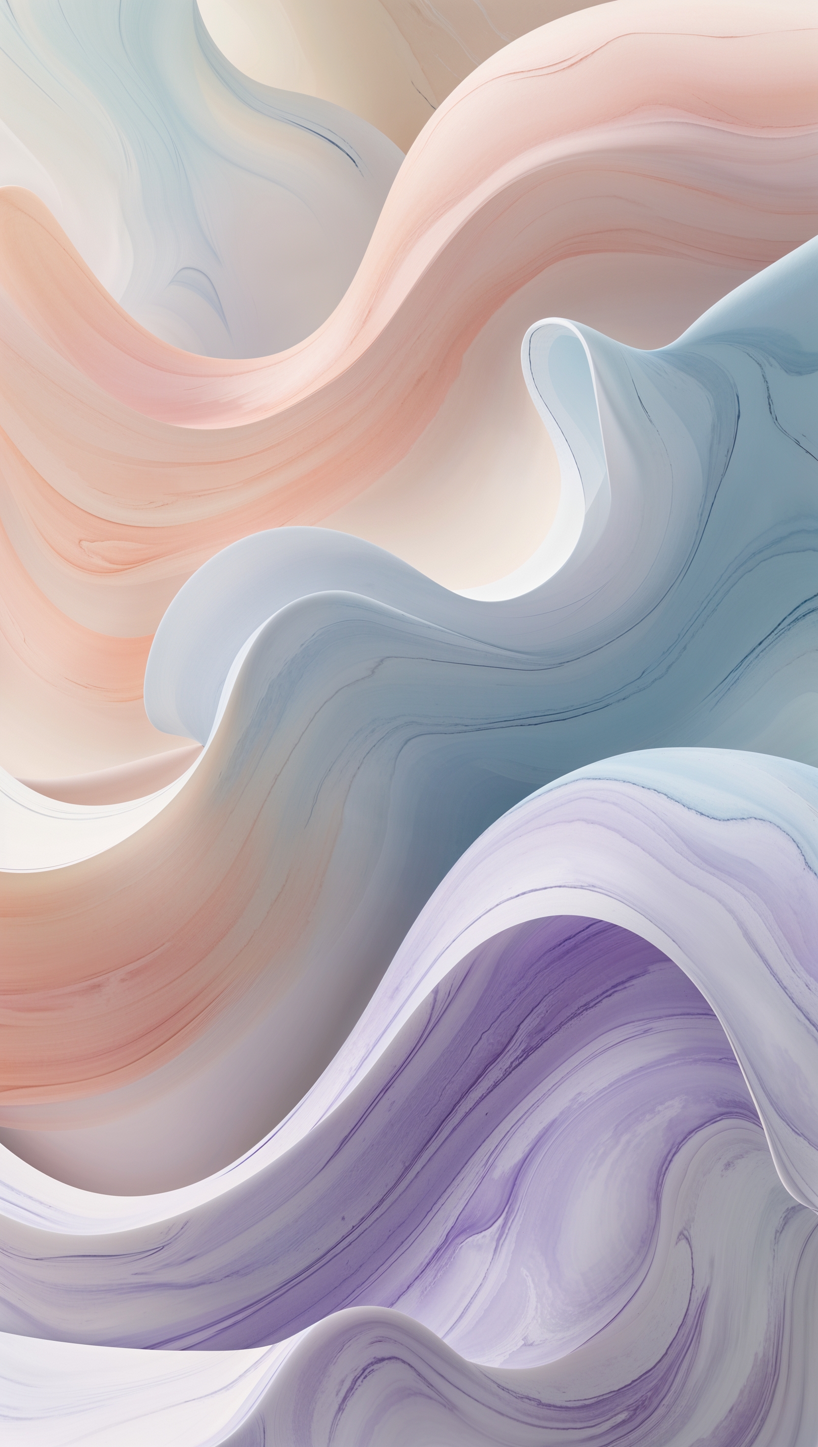 Pastel marble texture with flowing soft lines and blended color tones