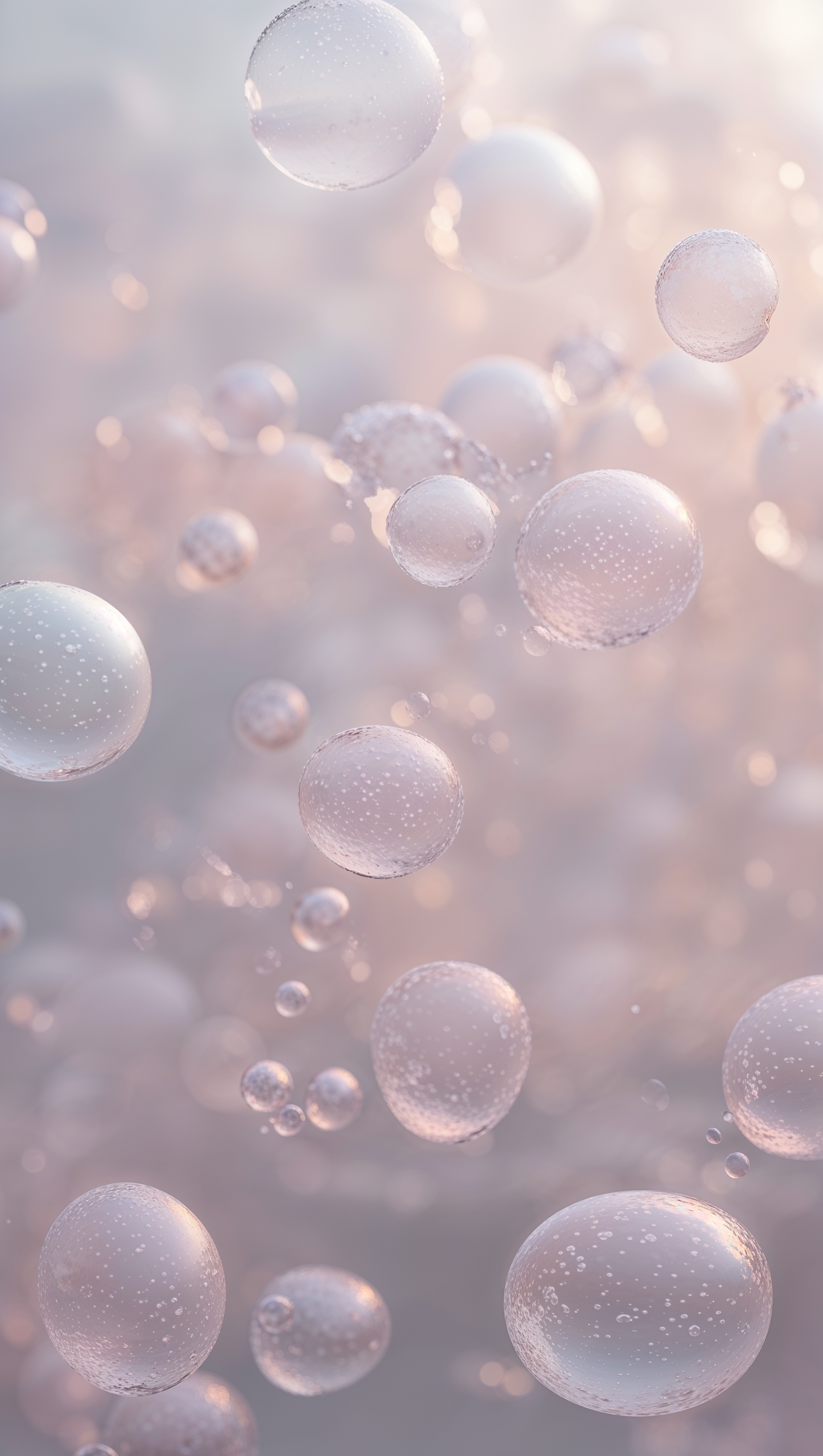 Pastel bubble texture in soft light, abstract and soothing background