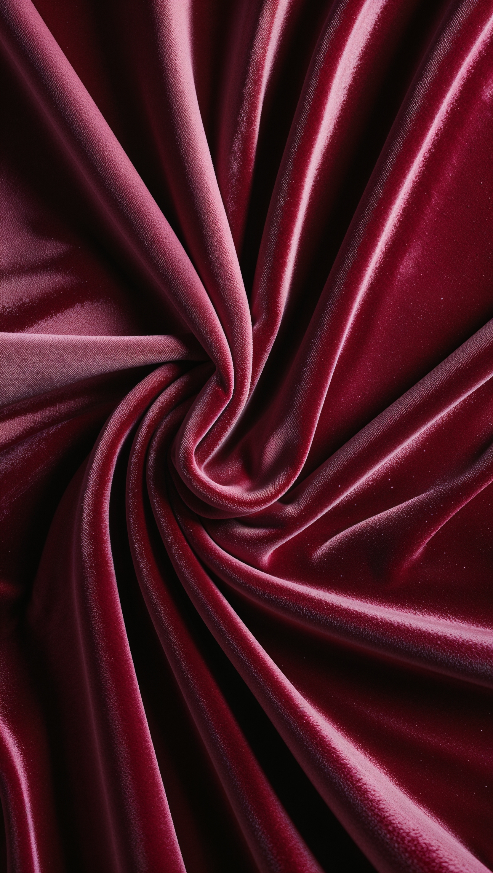 Elegant red velvet texture with gentle folds and light contrast