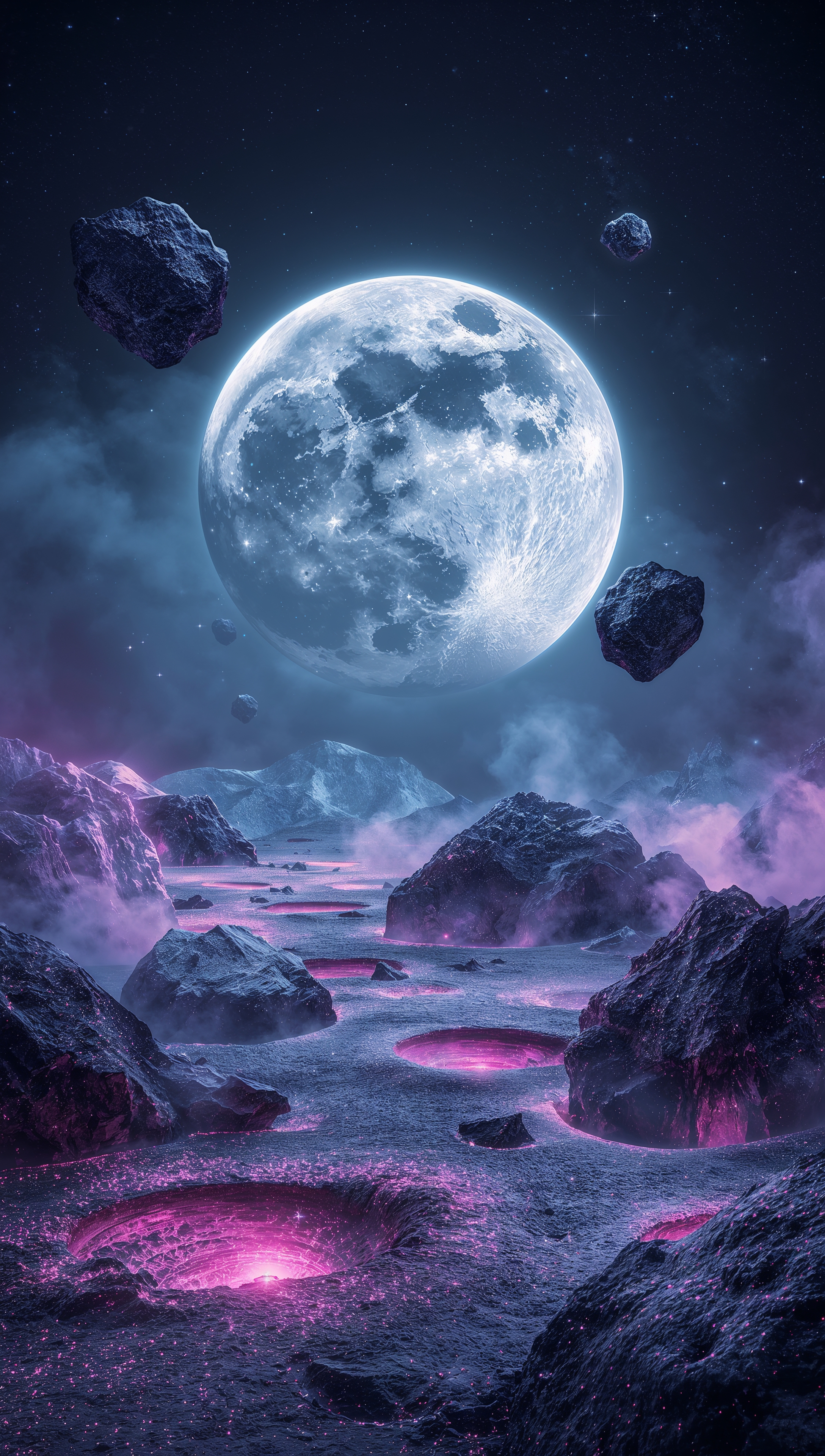 Moon iPhone wallpaper – surreal fantasy moon