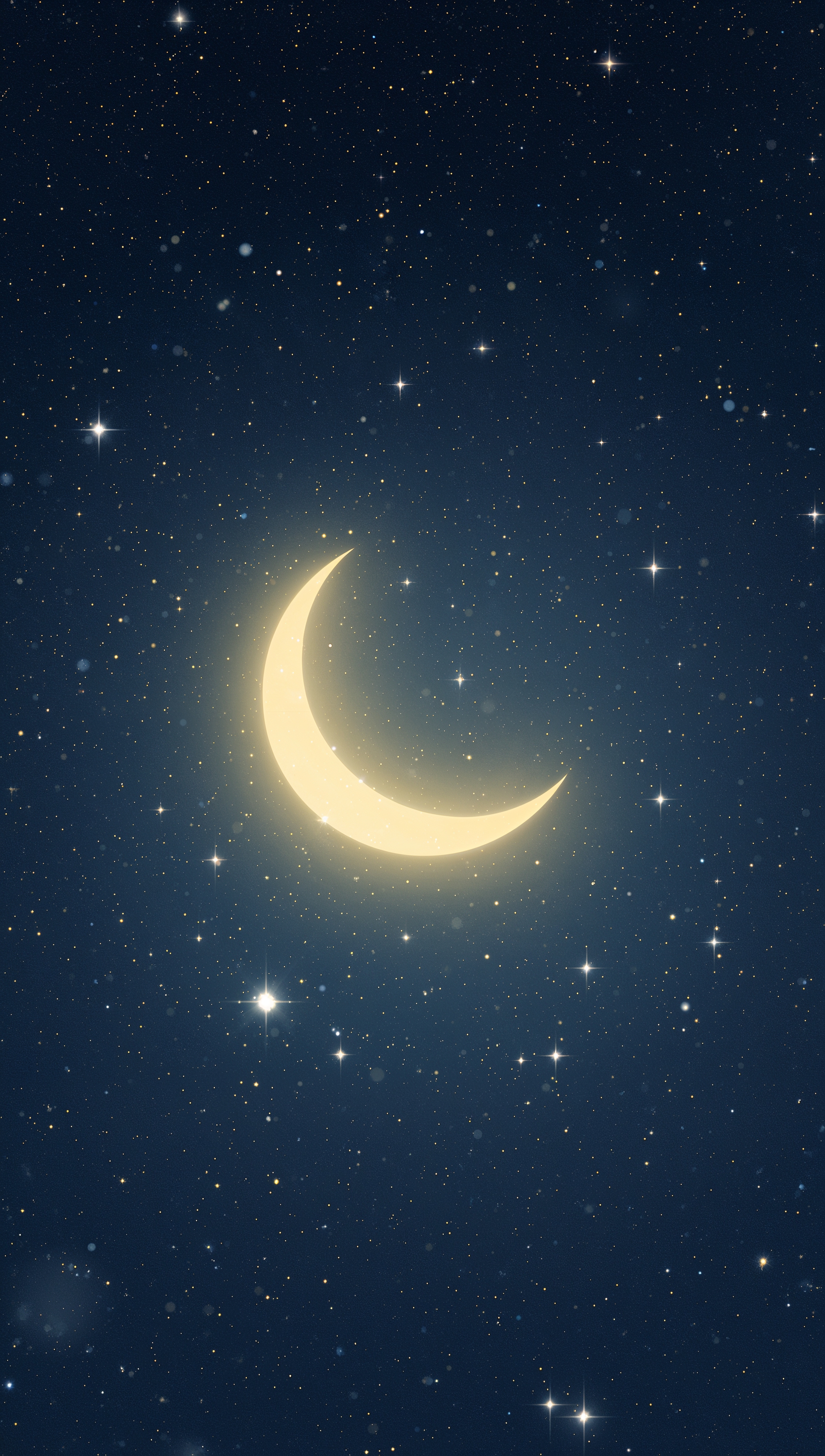 Moon iPhone wallpaper – crescent moon and stars
