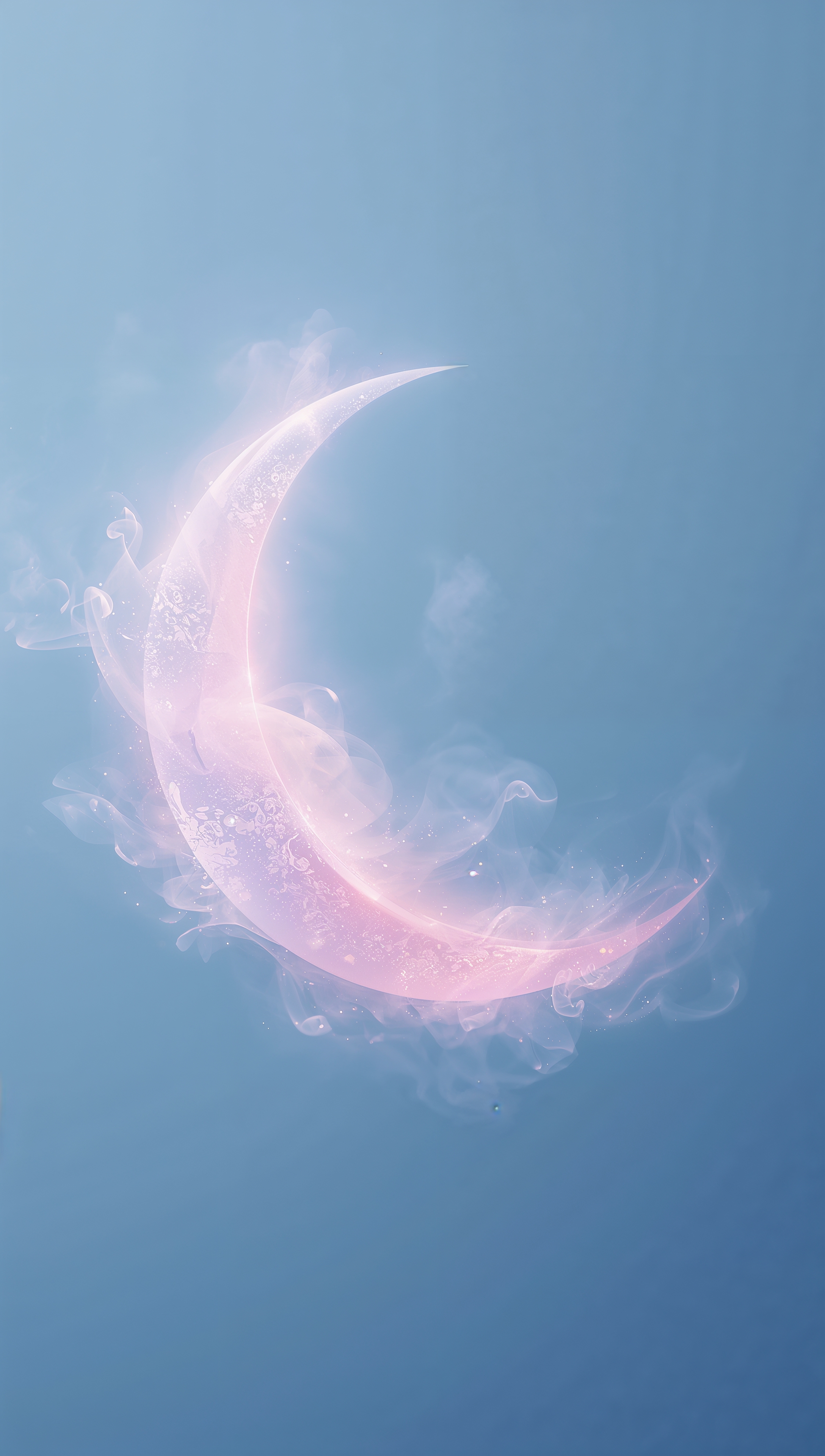 Moon iPhone wallpaper – glowing crescent moon