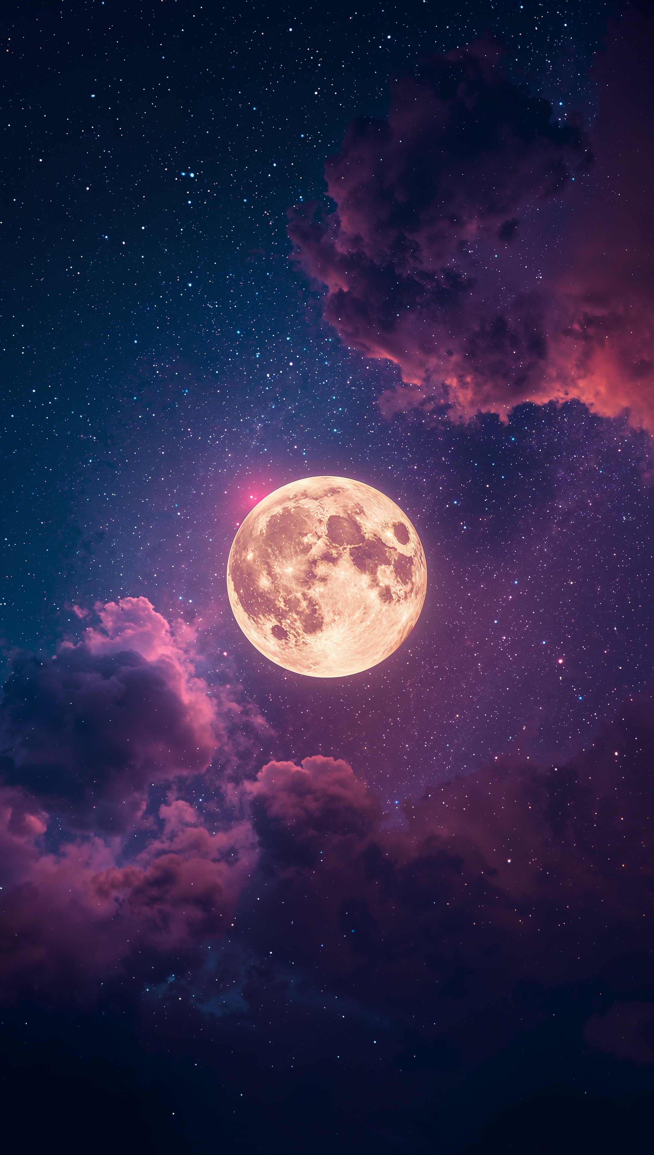 Moon iPhone wallpaper – moon in galaxy stars