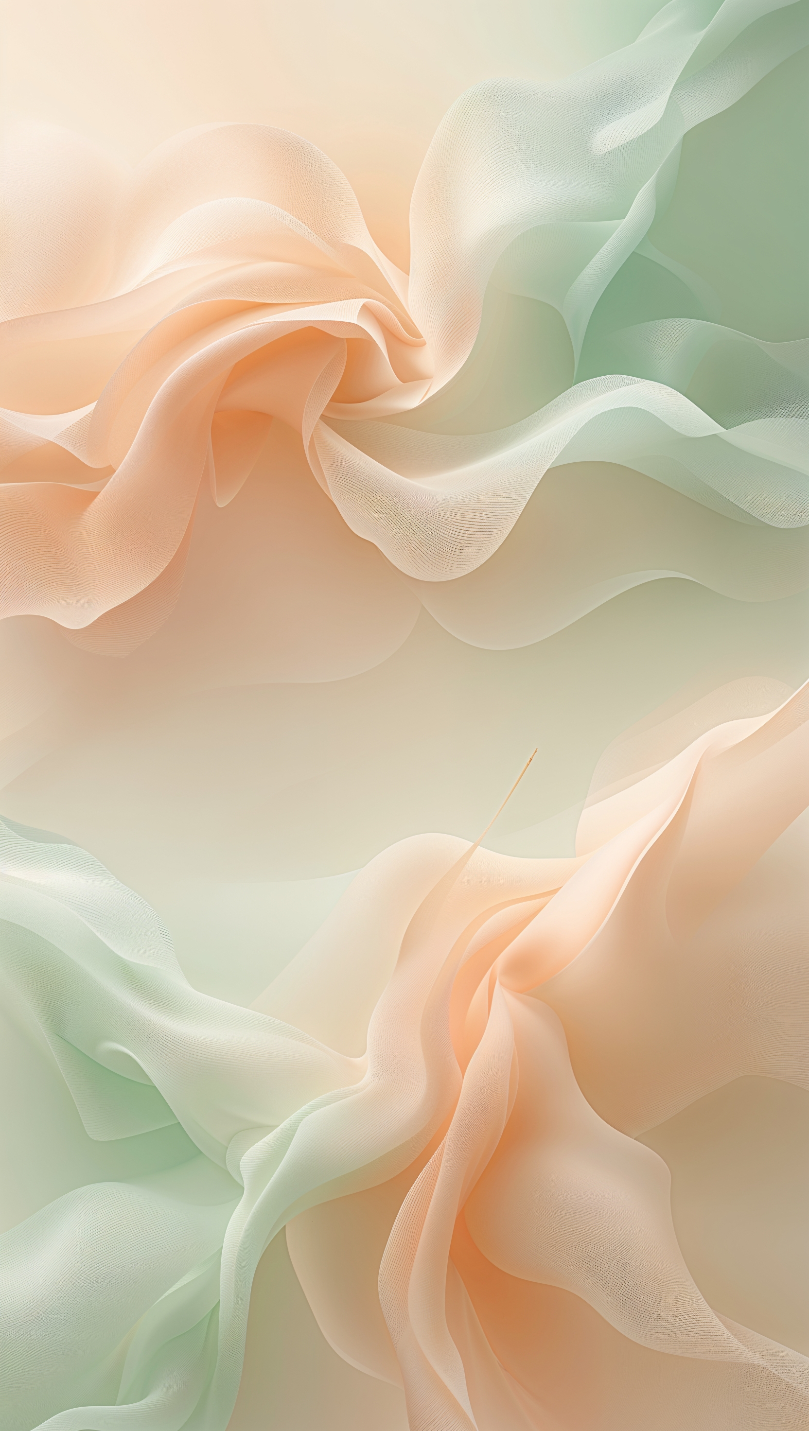 Abstract calming gradient background in peach and mint