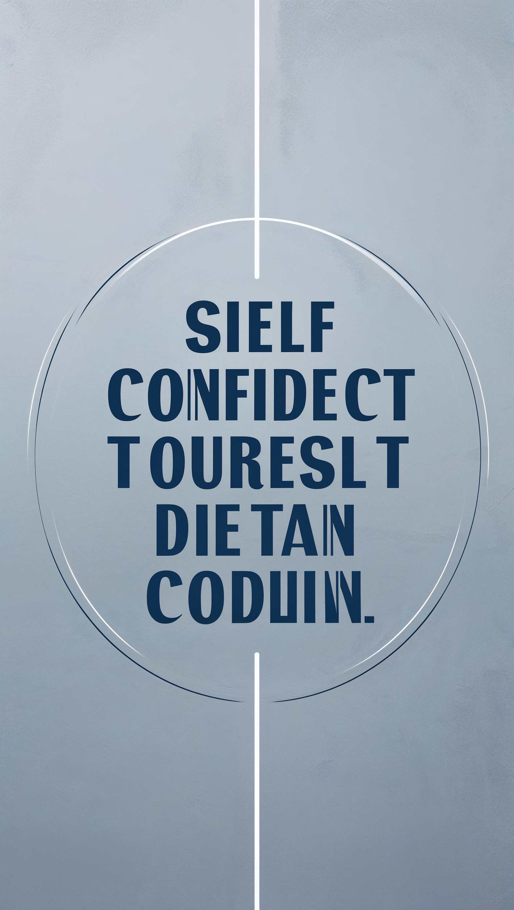 A self-confidence quote in a modern font on a light grey background