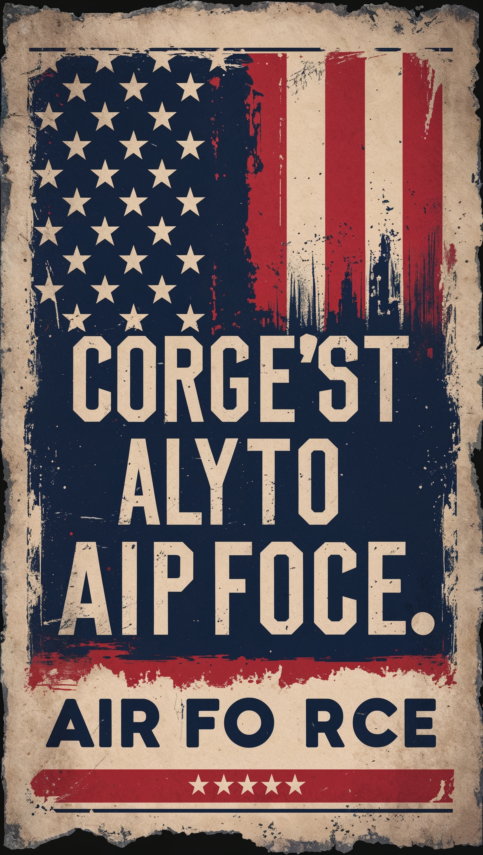 Vintage air force recruitment poster style — iPhone wallpaper