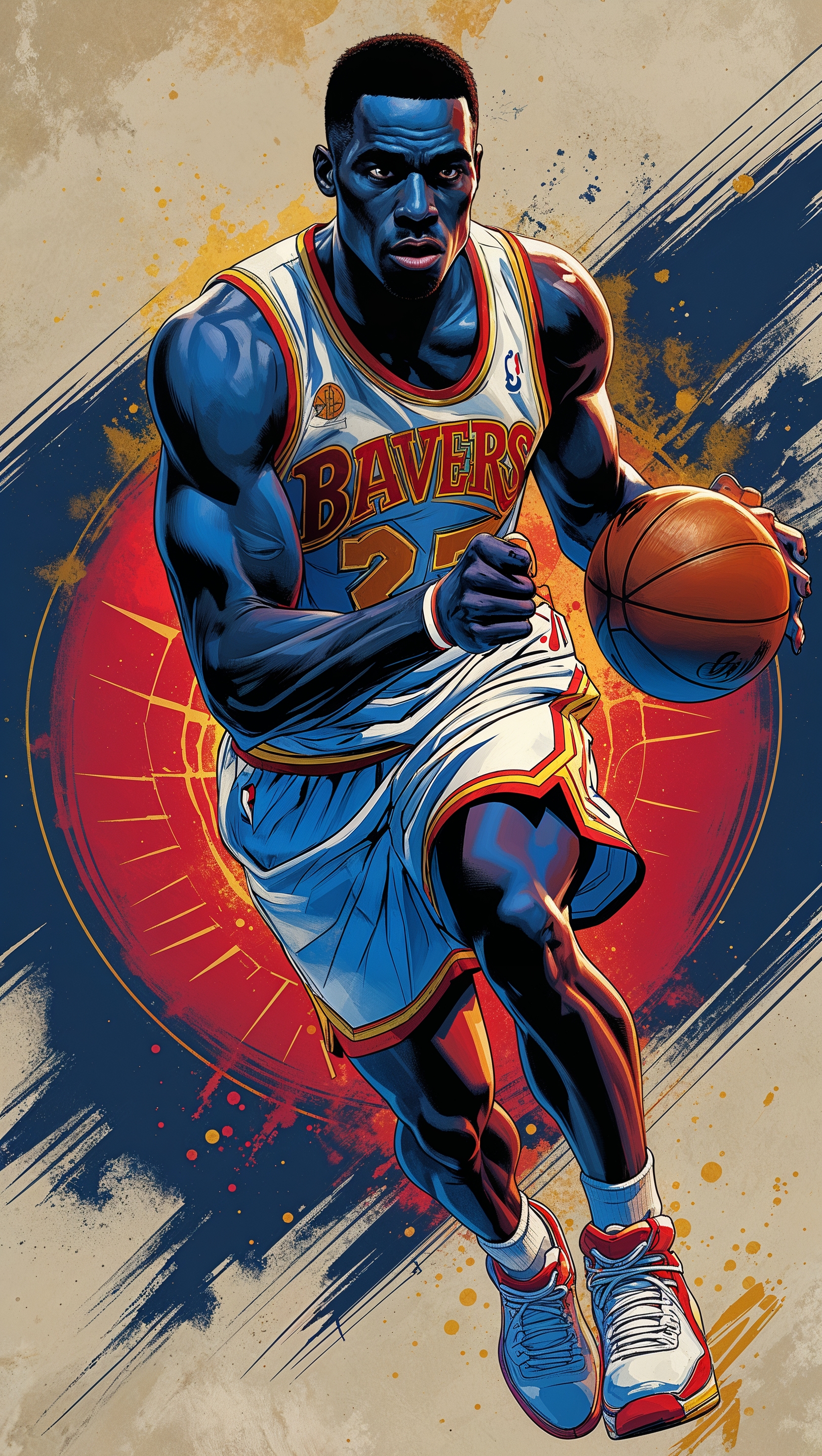 Anthony Edwards in comic book style