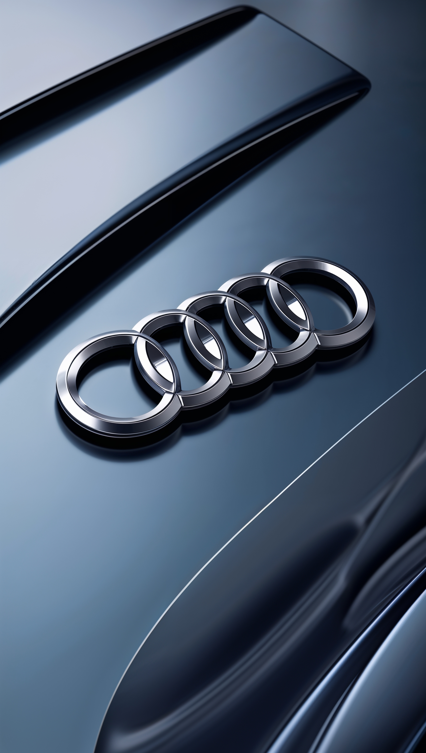 iPhone background with Audi logo on metallic background