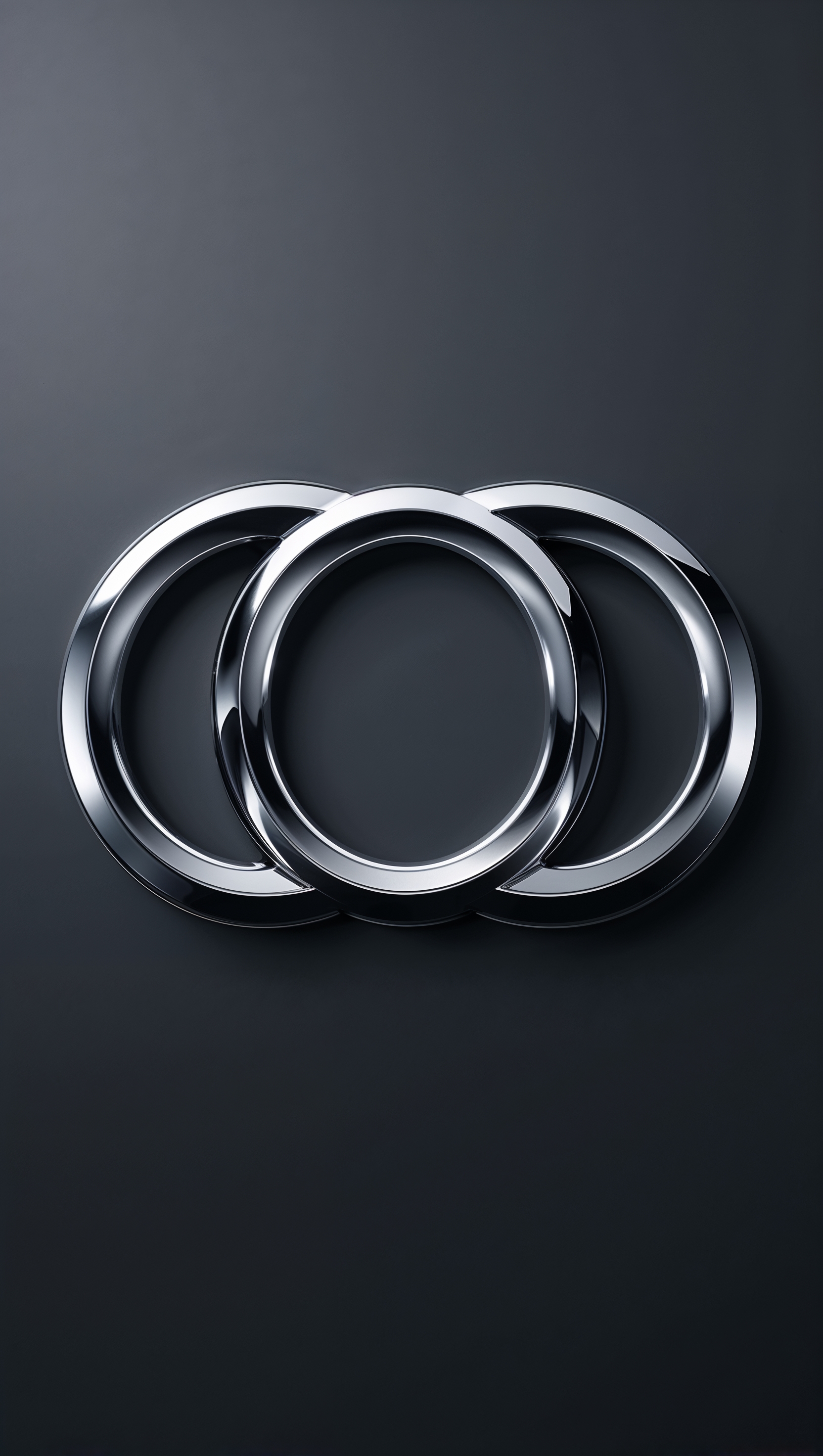 iPhone background with Audi logo in grey and black colors