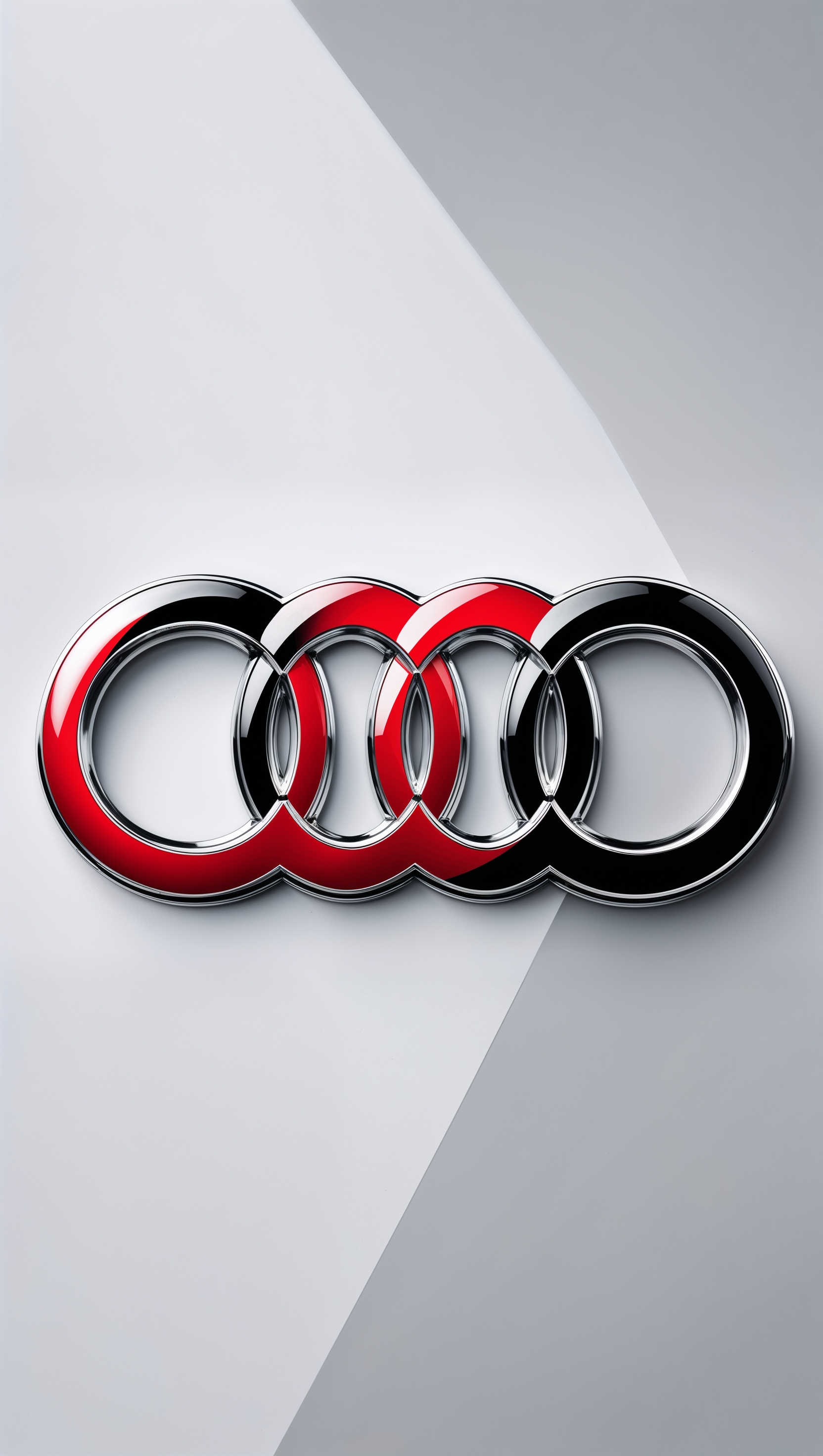 iPhone background with Audi logo in black and red colors