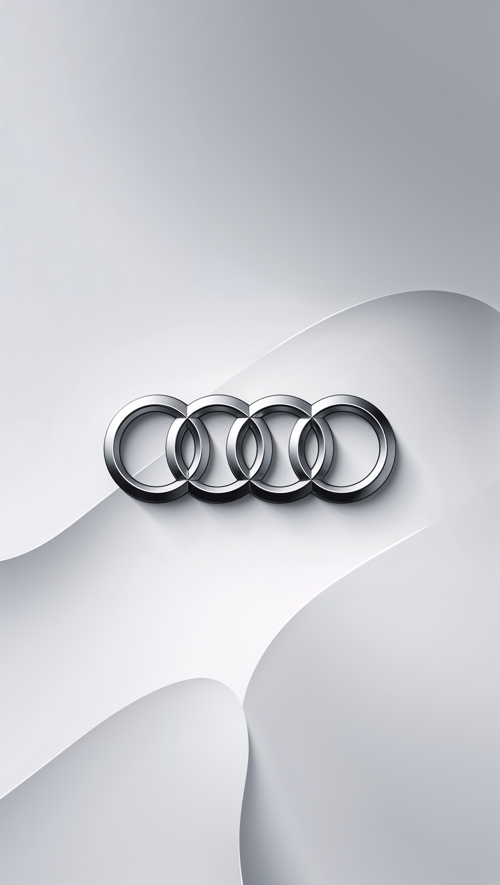 Minimalist iPhone background with Audi logo design