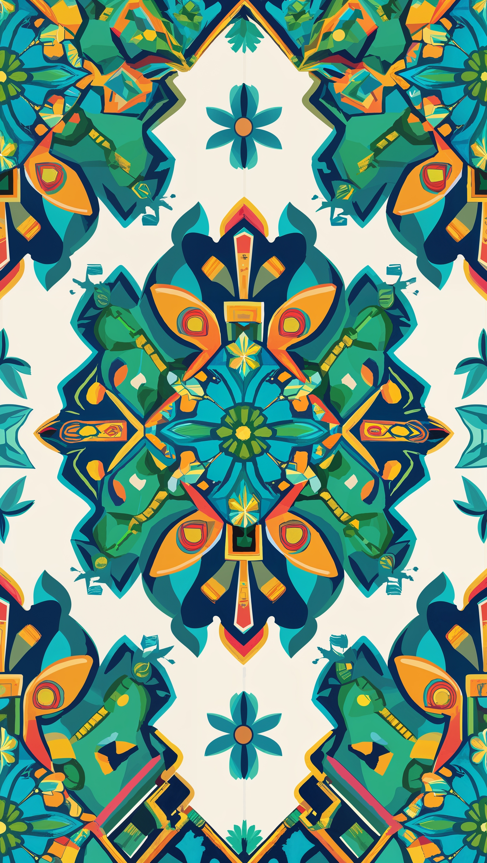 Simplified repeating Aztec pattern wallpaper for iPhone