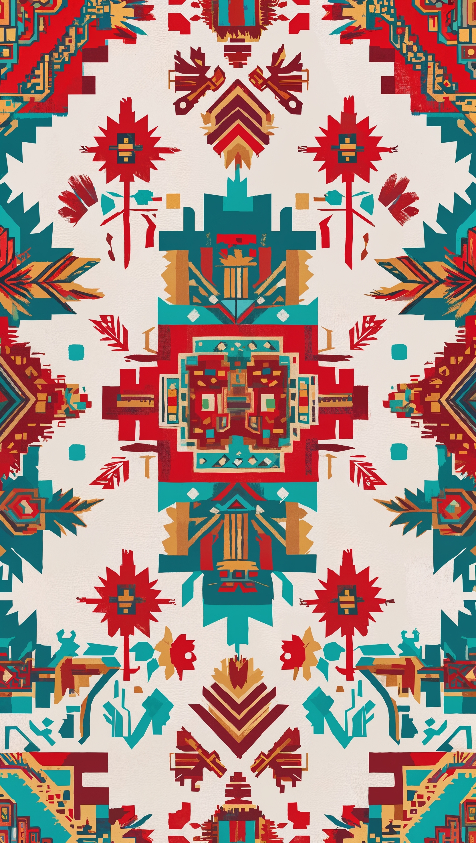 iPhone wallpaper with traditional Aztec textile patterns