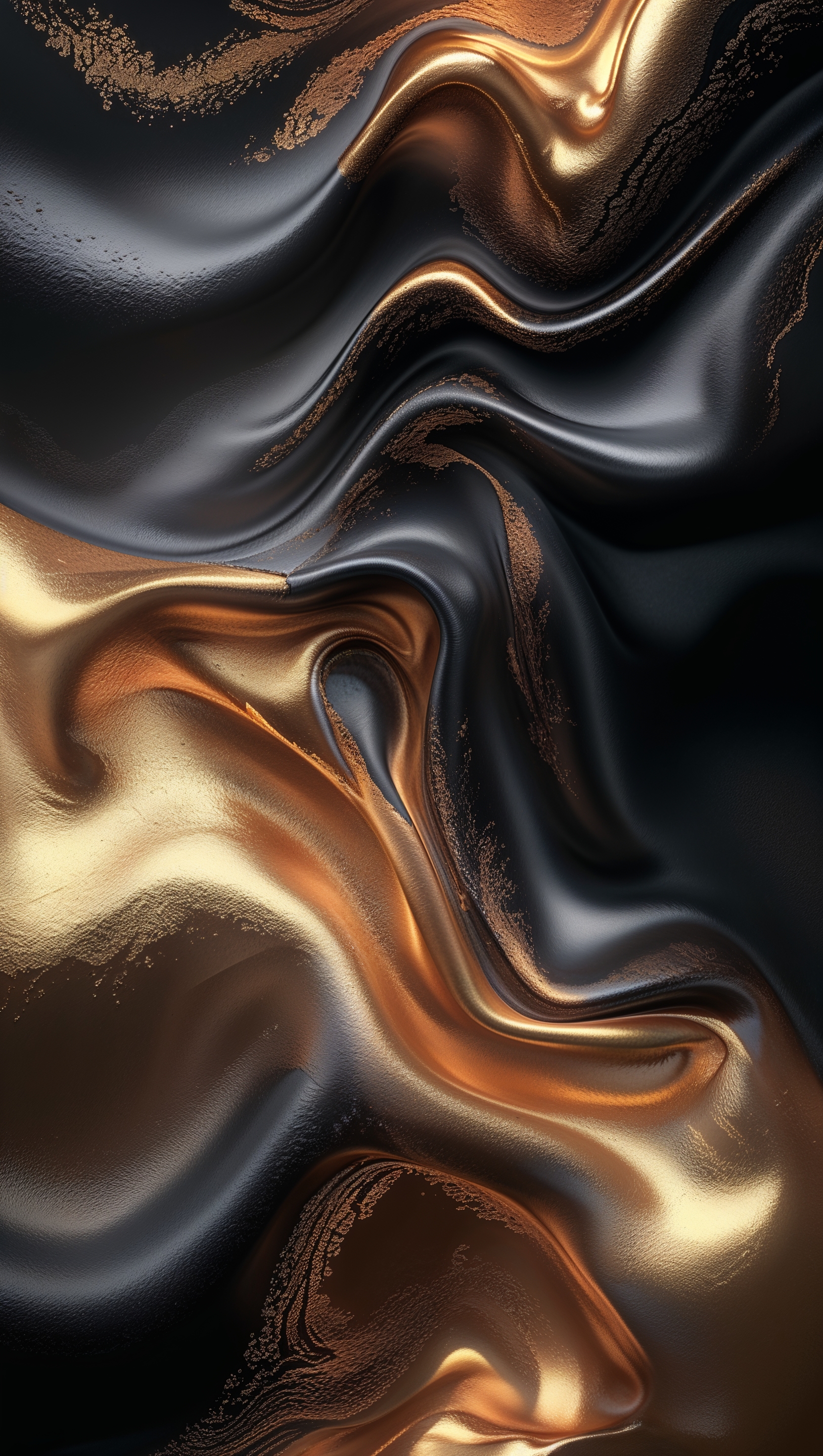 Create a black and gold wallpaper with blended color effects