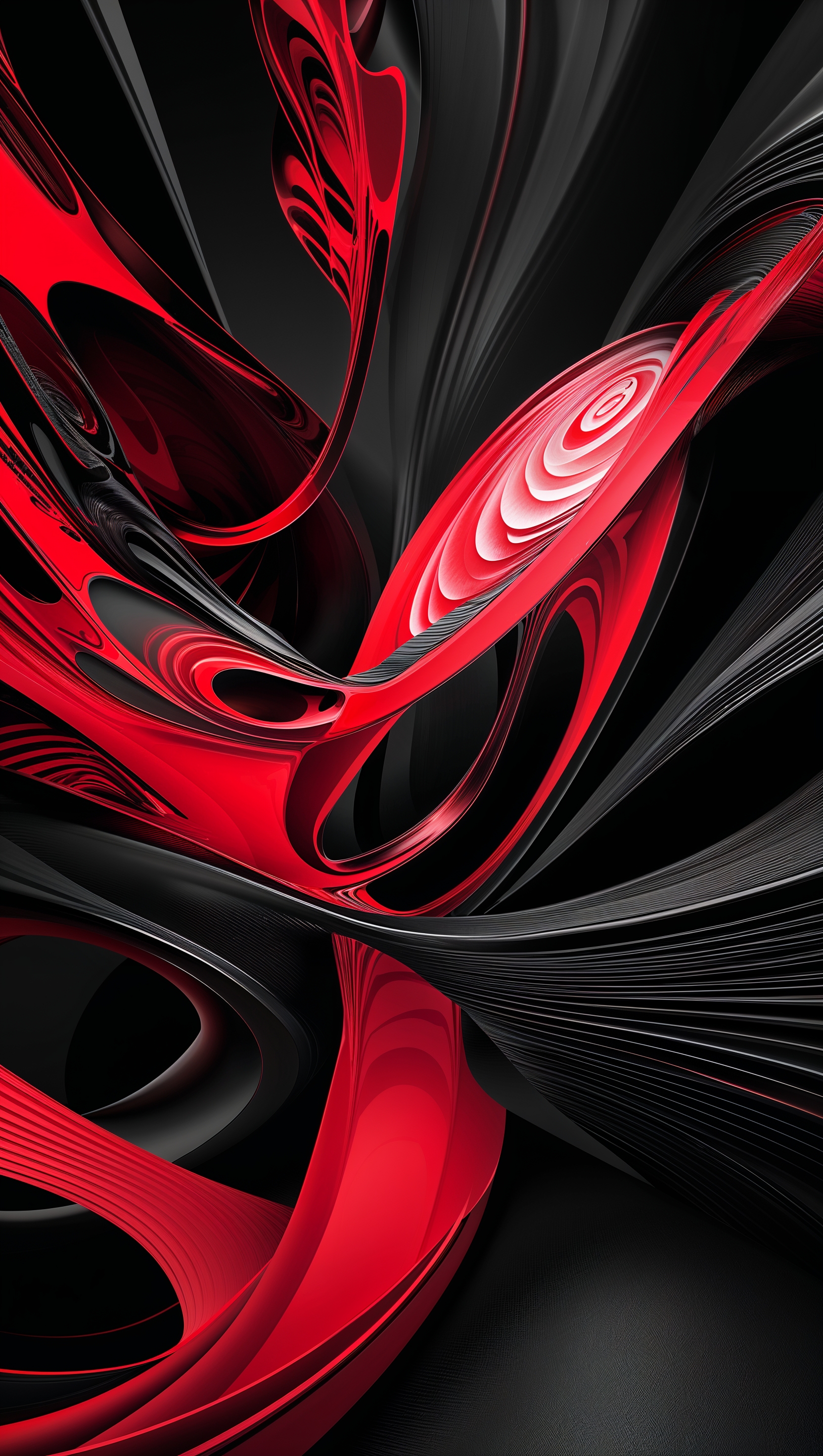 iPhone wallpaper with abstract artistic black and red design