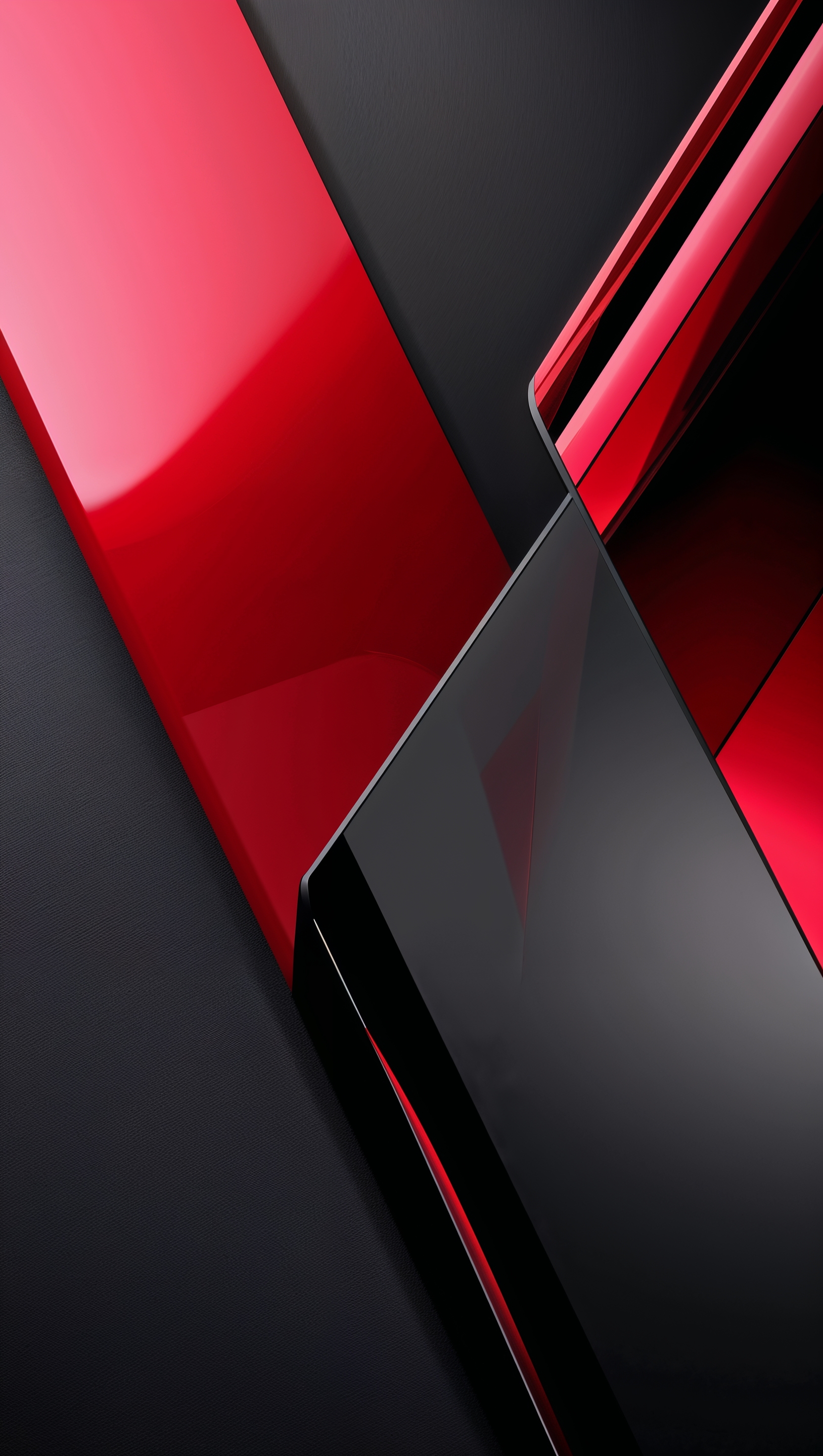 iPhone background with matte black and glossy red combination