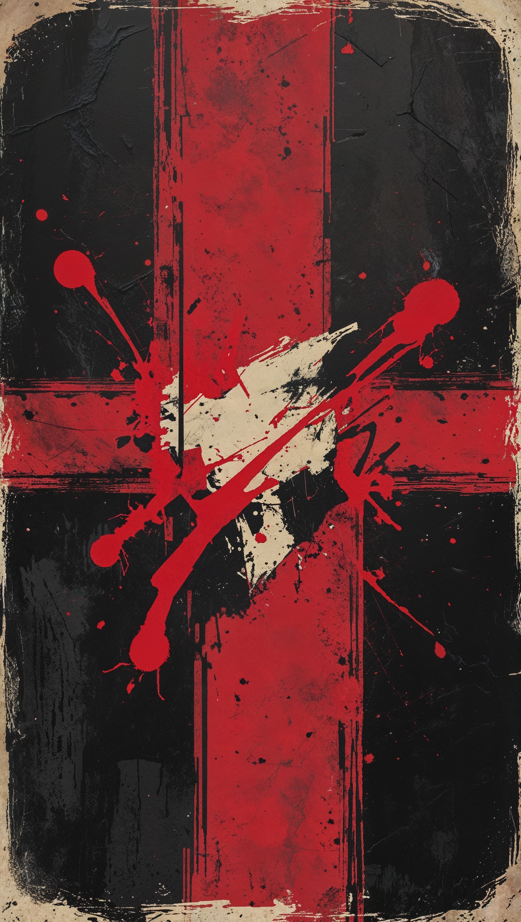 Grunge style black and red iPhone background