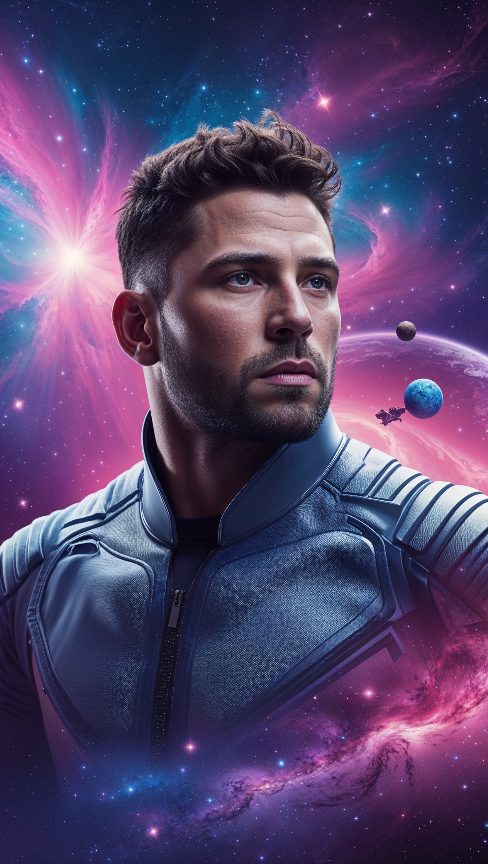 Bryce Harper in space with galaxy effects