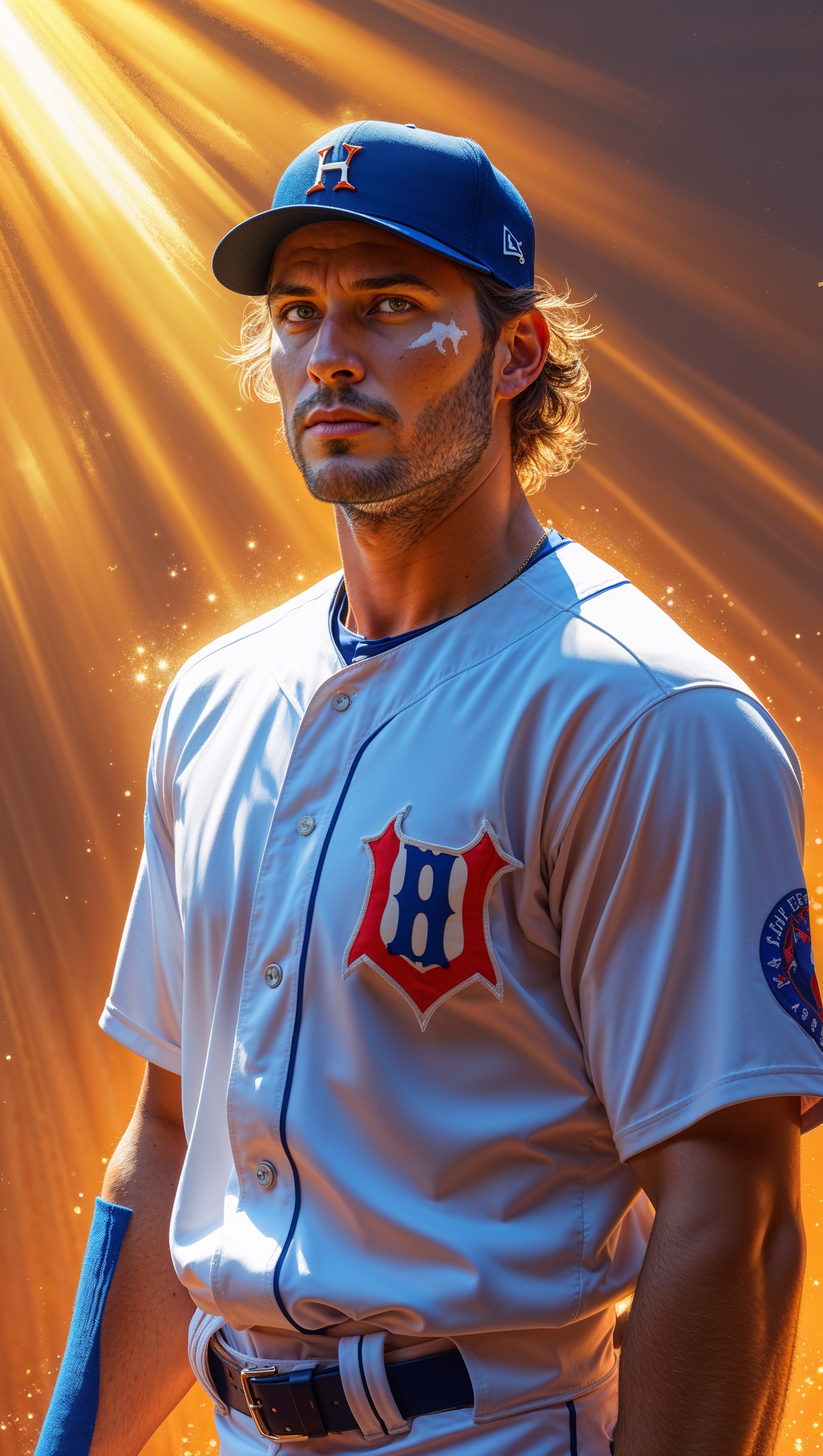 Bryce Harper with an epic golden light background