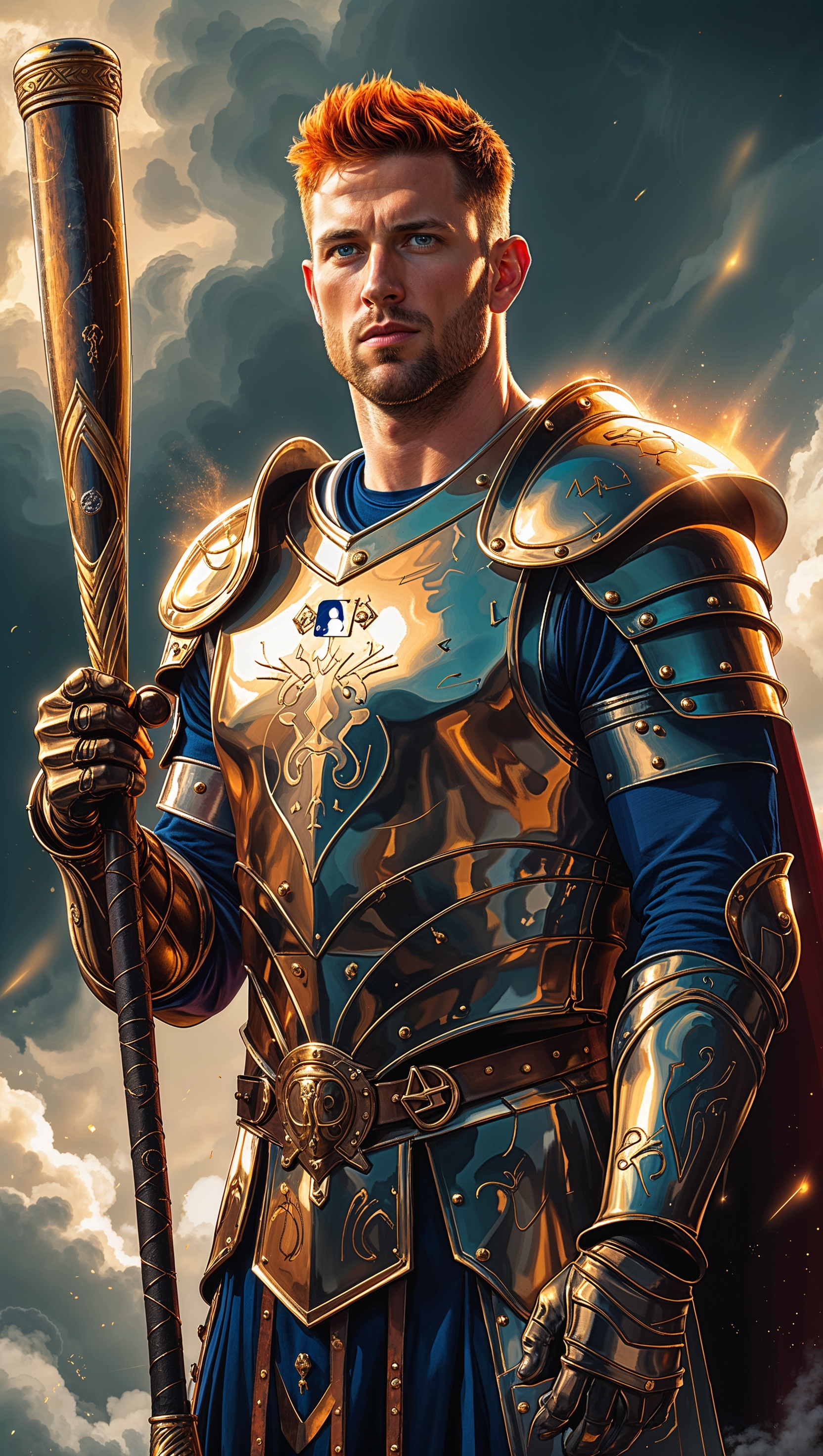 Fantasy image of Bryce Harper as a legendary hero