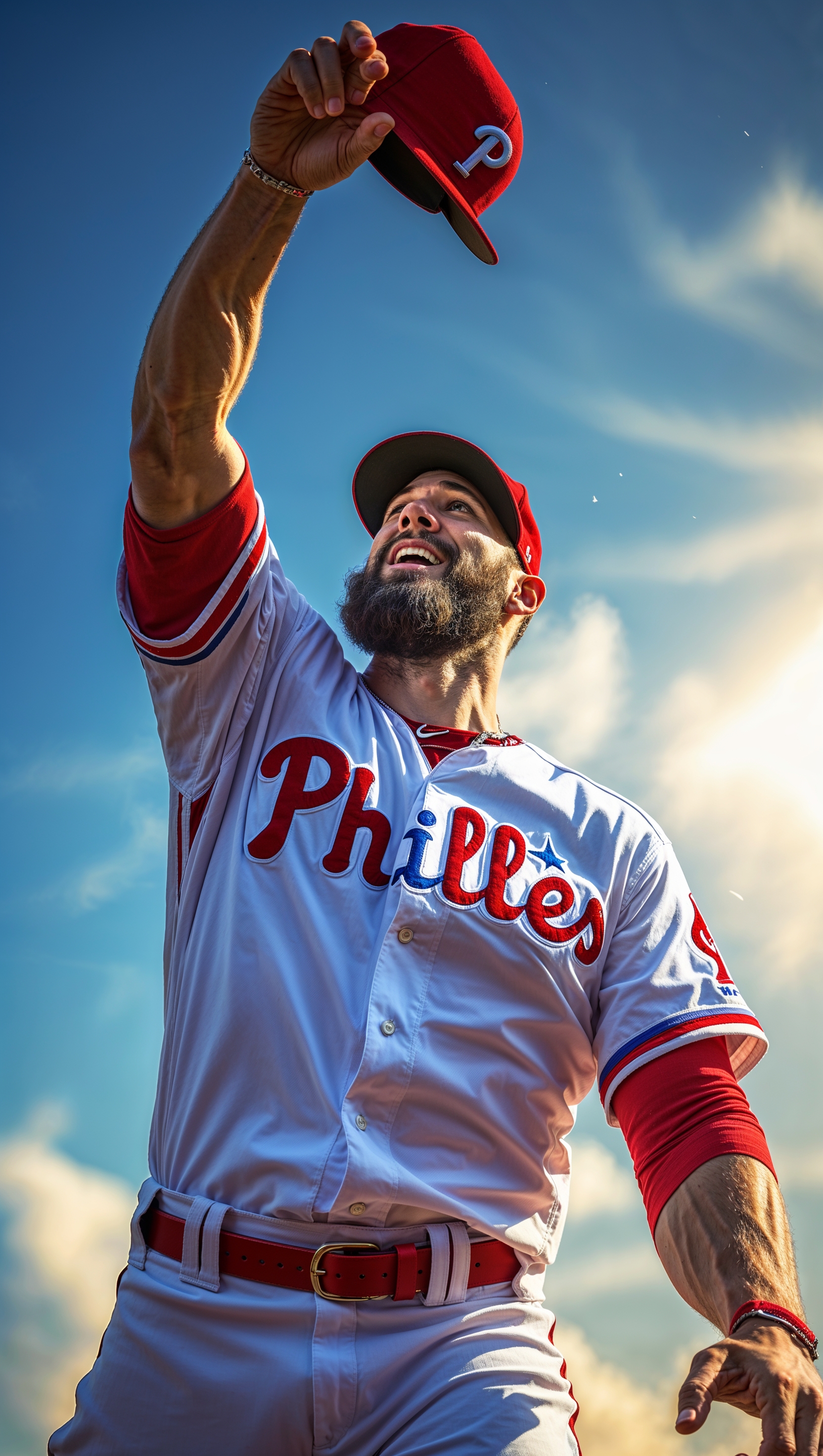 Bryce Harper throwing his cap in an epic style