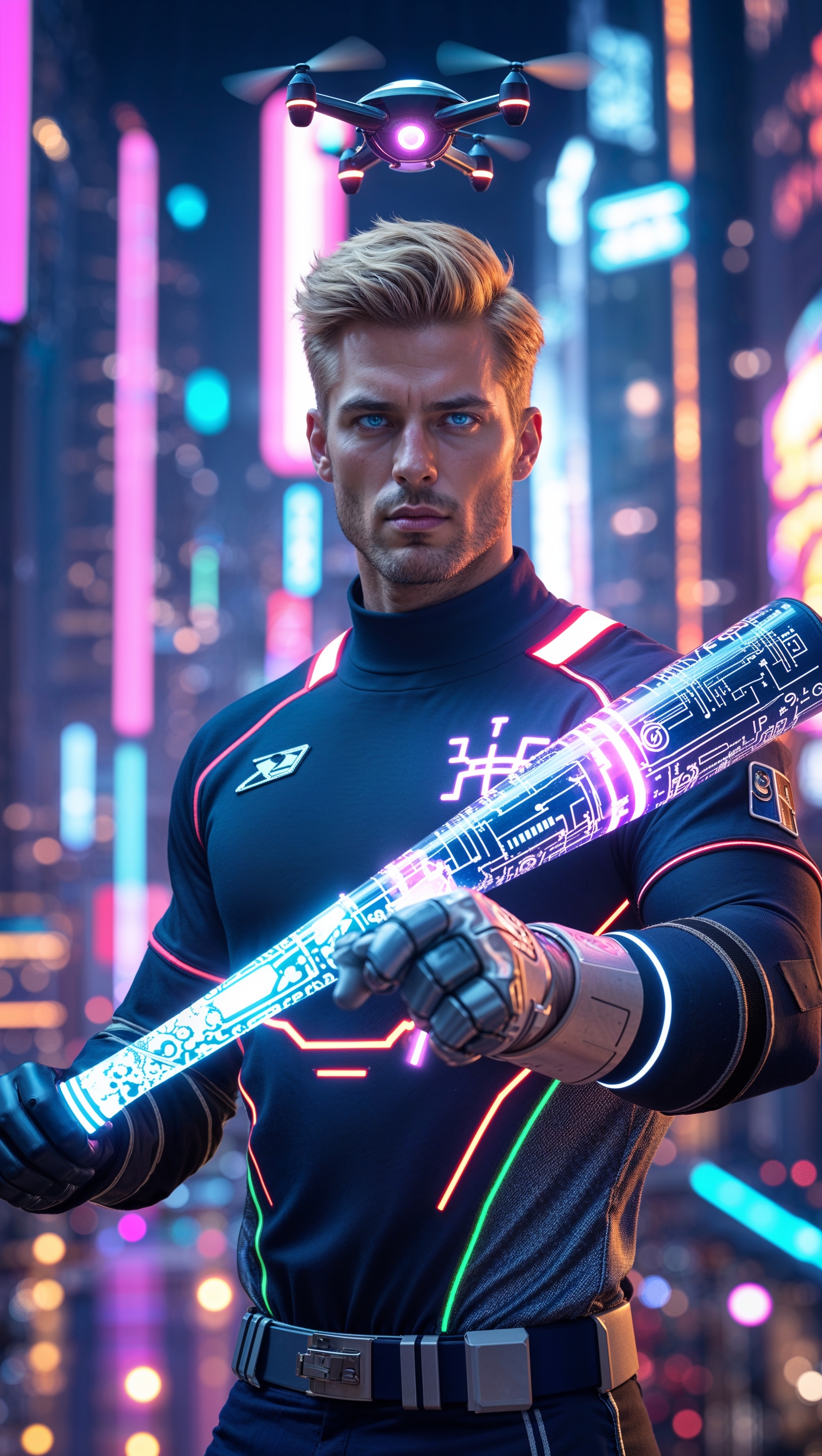 Bryce Harper in a futuristic setting