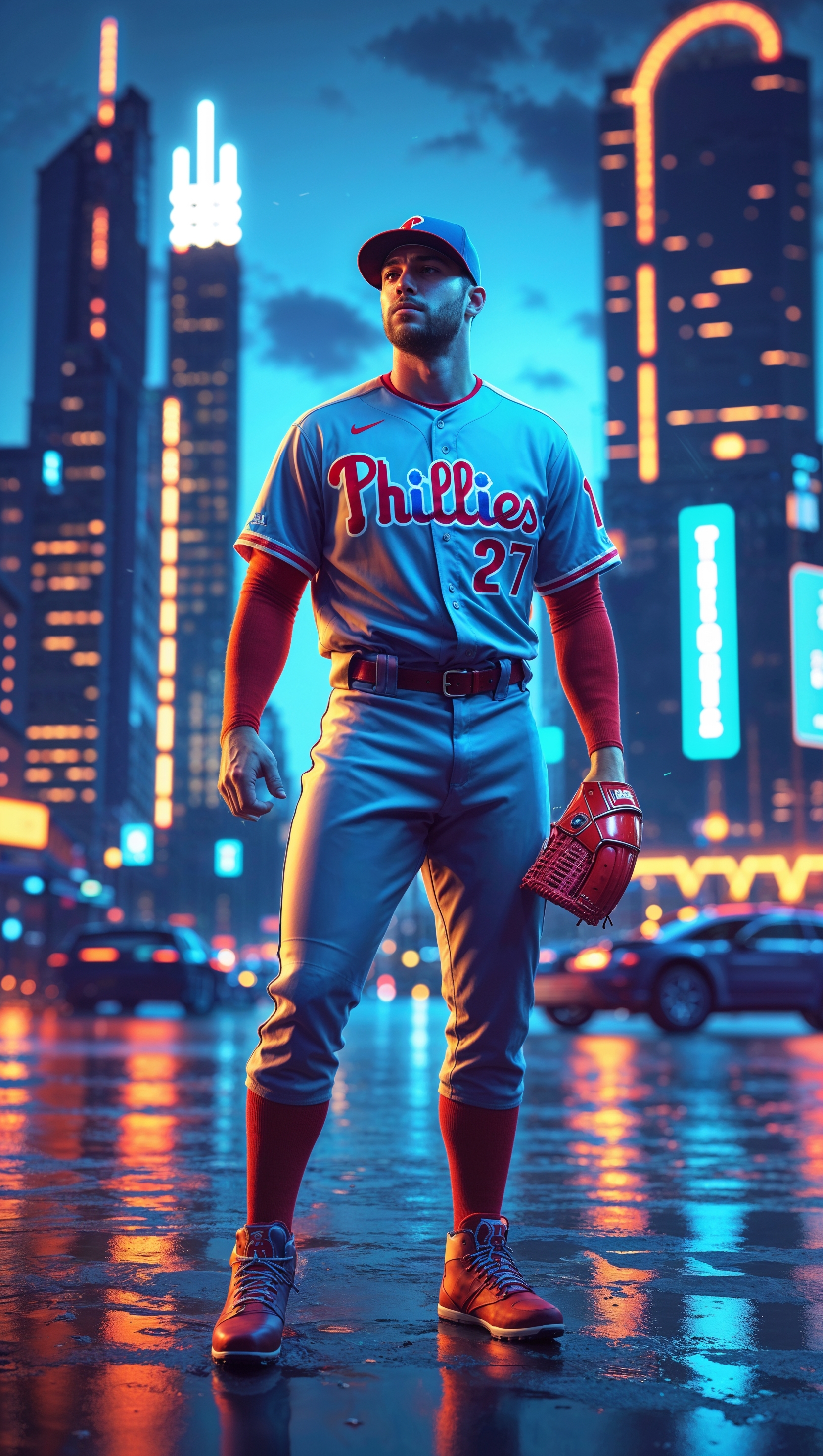 Bryce Harper in a video game-style scene