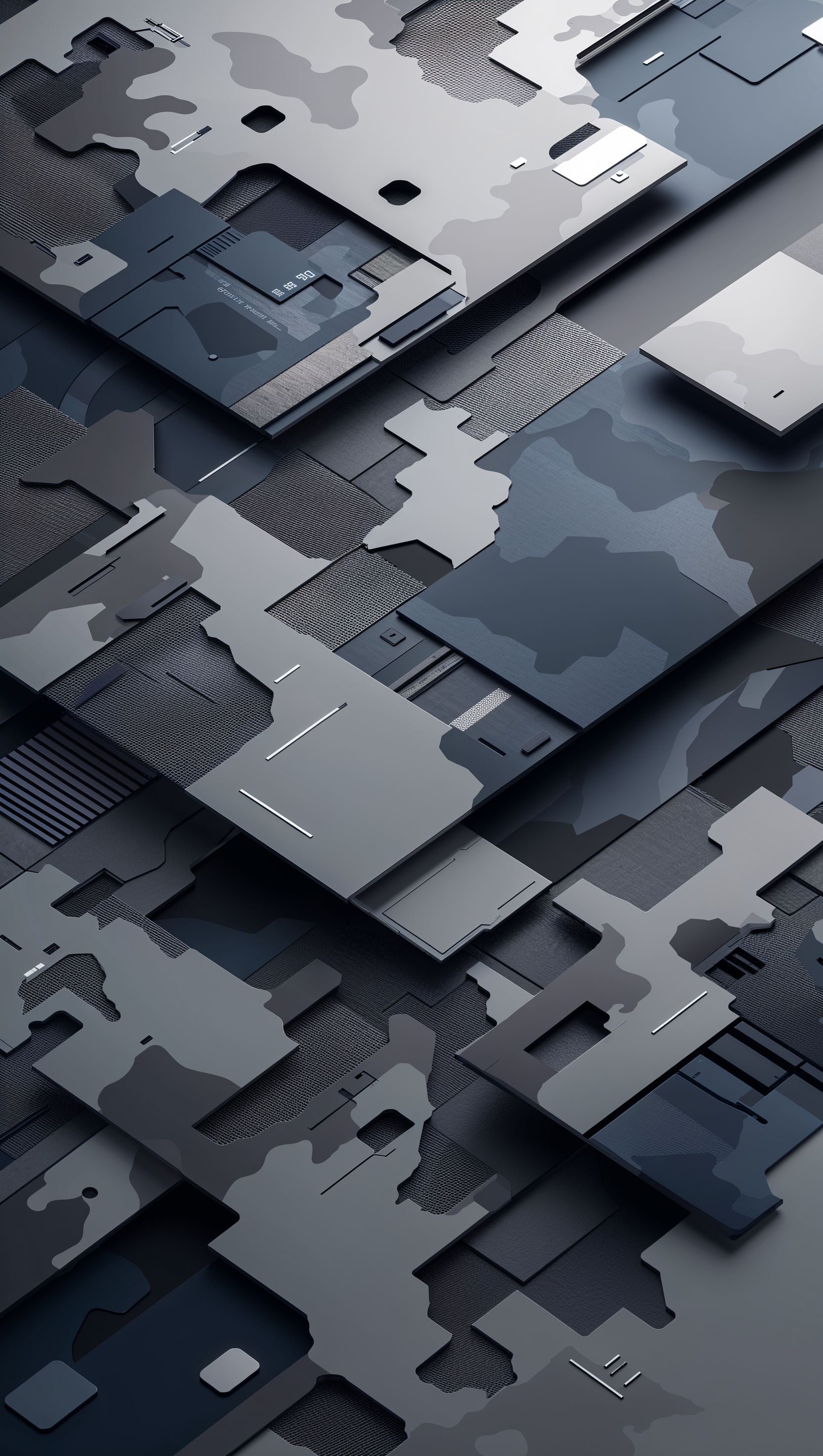 Urban camo pattern with grayscale tones, modern iPhone wallpaper