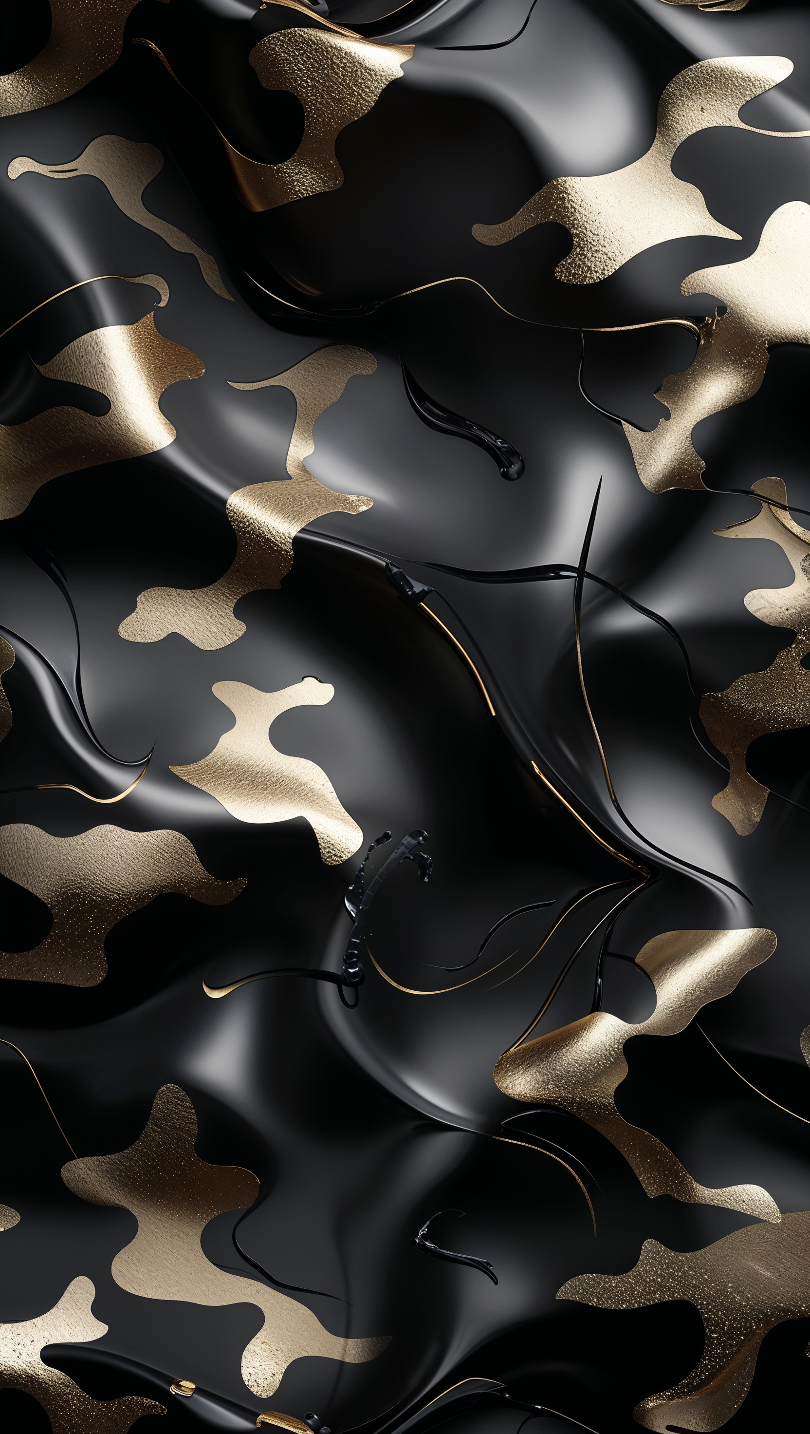 Black and gold camo pattern, luxury style iPhone wallpaper