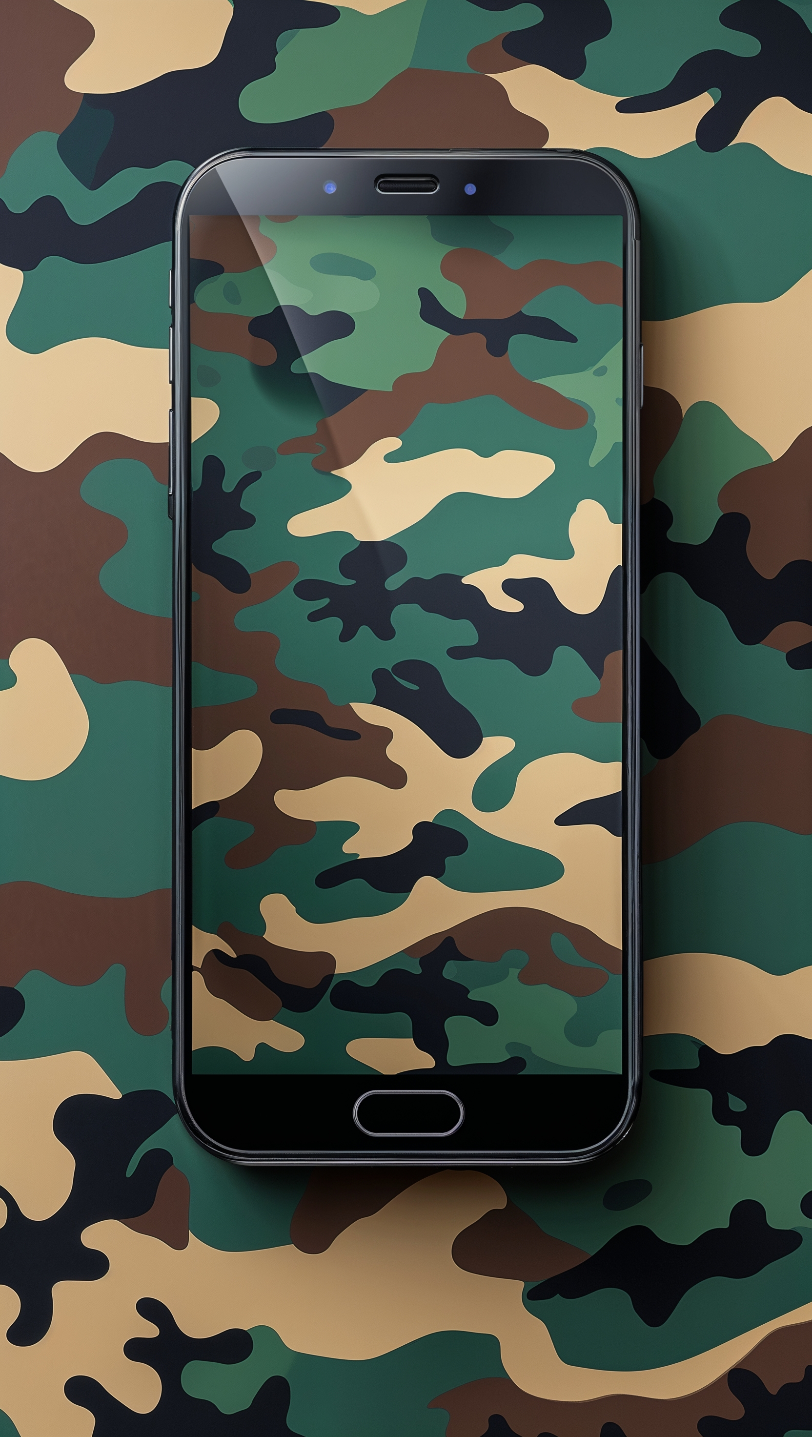 Classic woodland camo in HD, traditional iPhone background