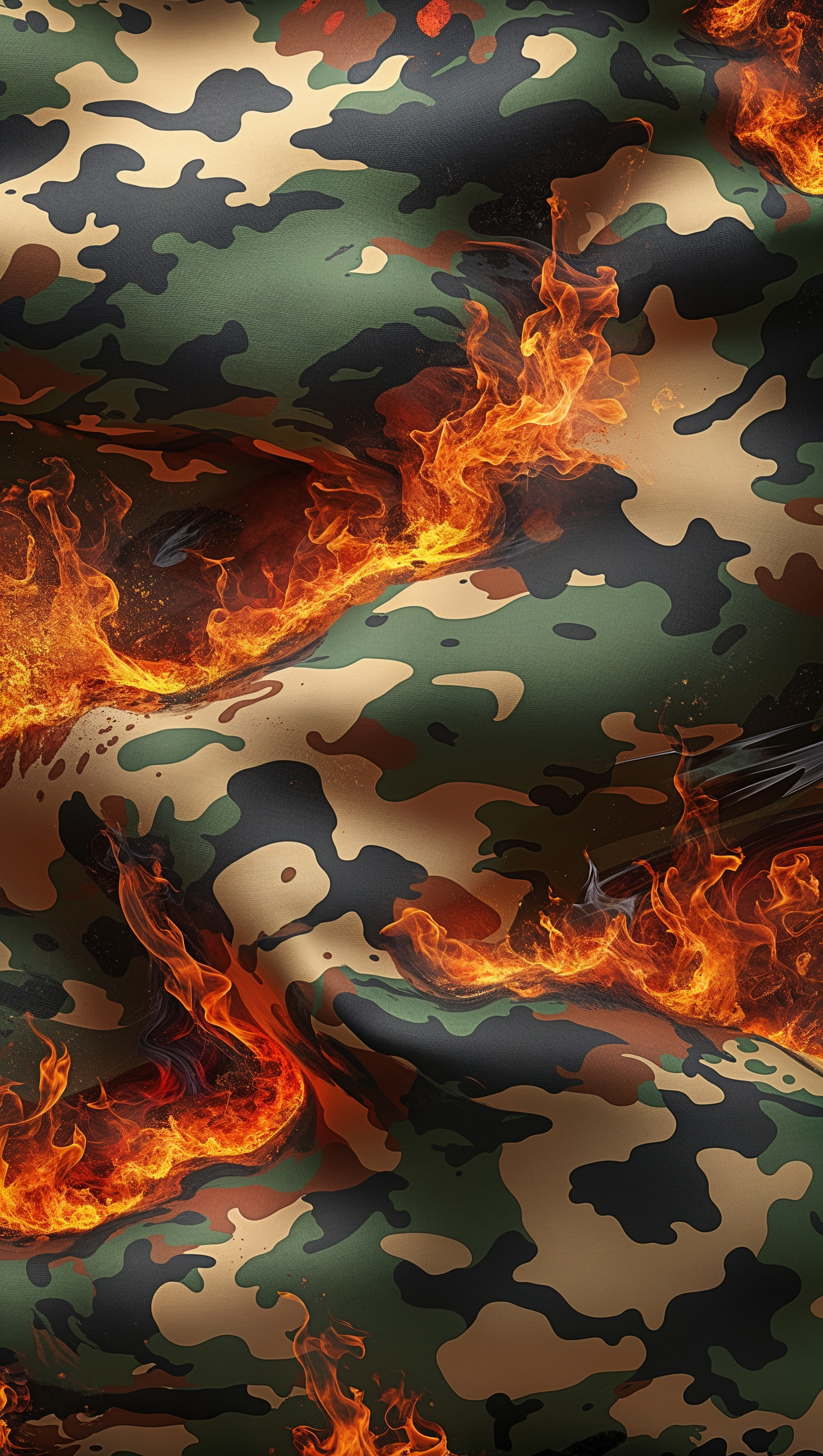 Camo with glitch effect, cyberpunk iPhone wallpaper