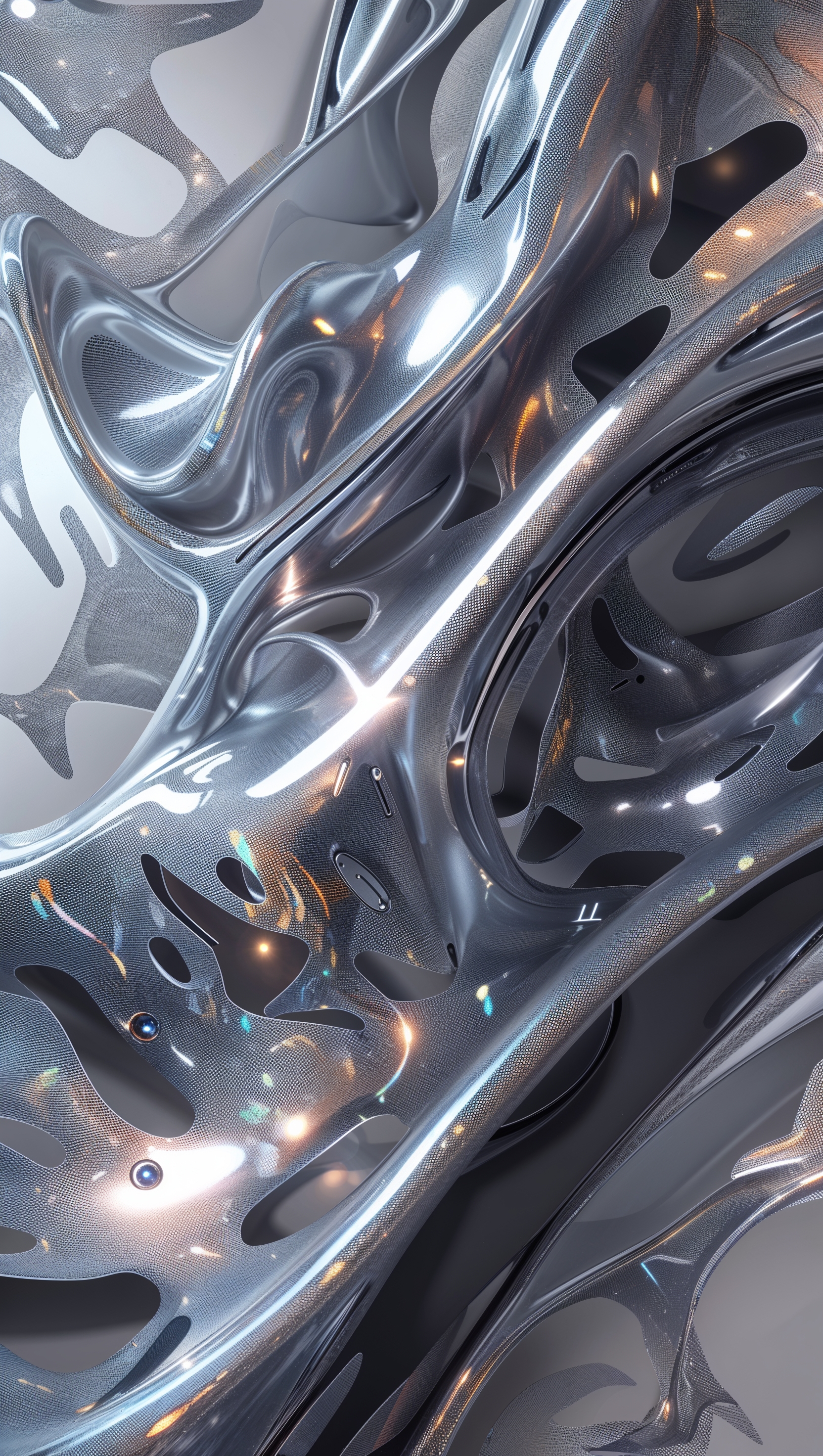 Futuristic digital camo with holographic texture for iPhone