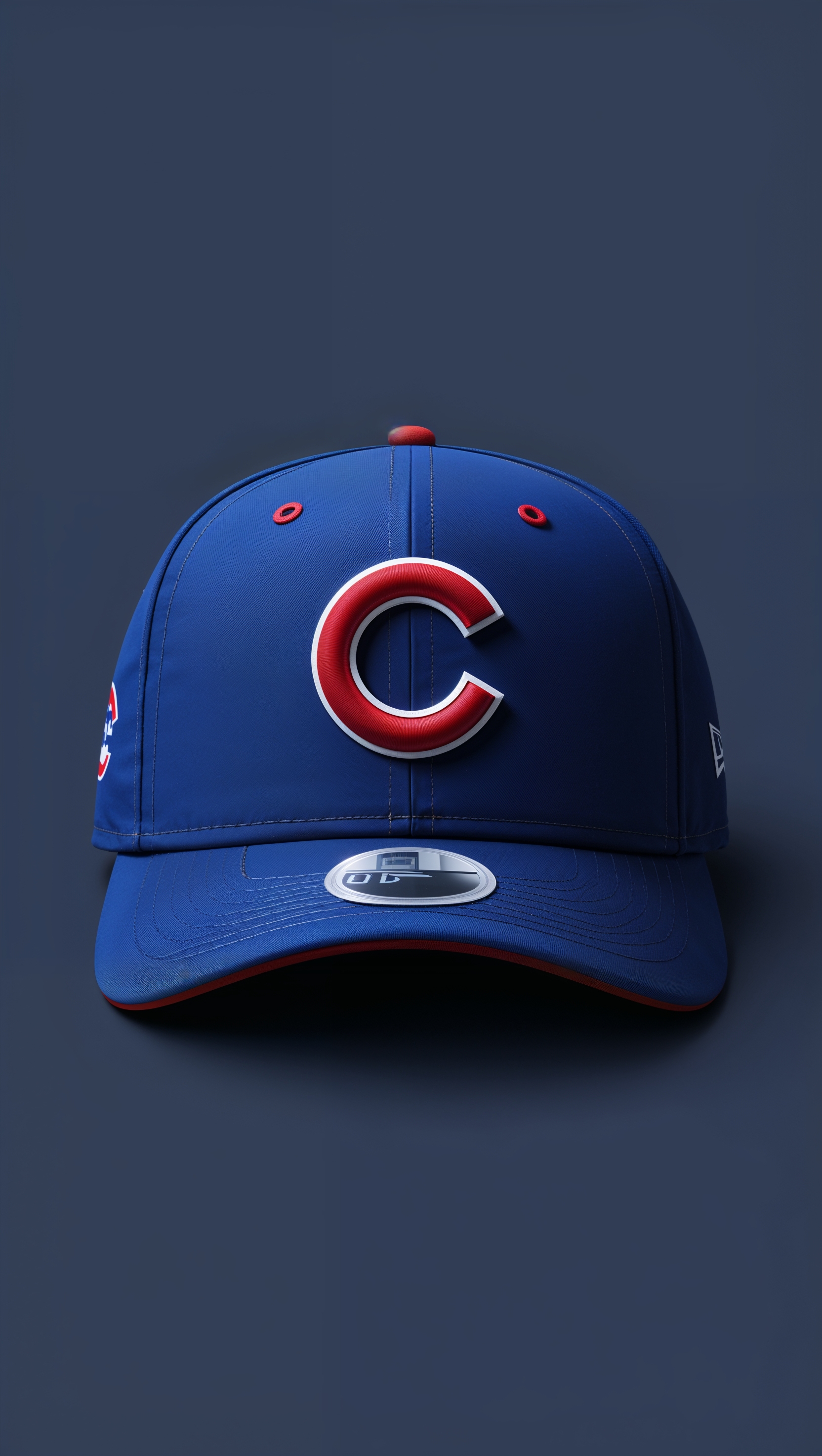Simple design of Chicago Cubs cap for iPhone lock screen