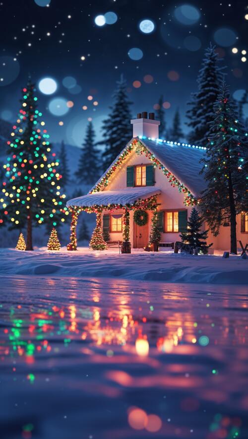 Christmas Lights iPhone wallpaper