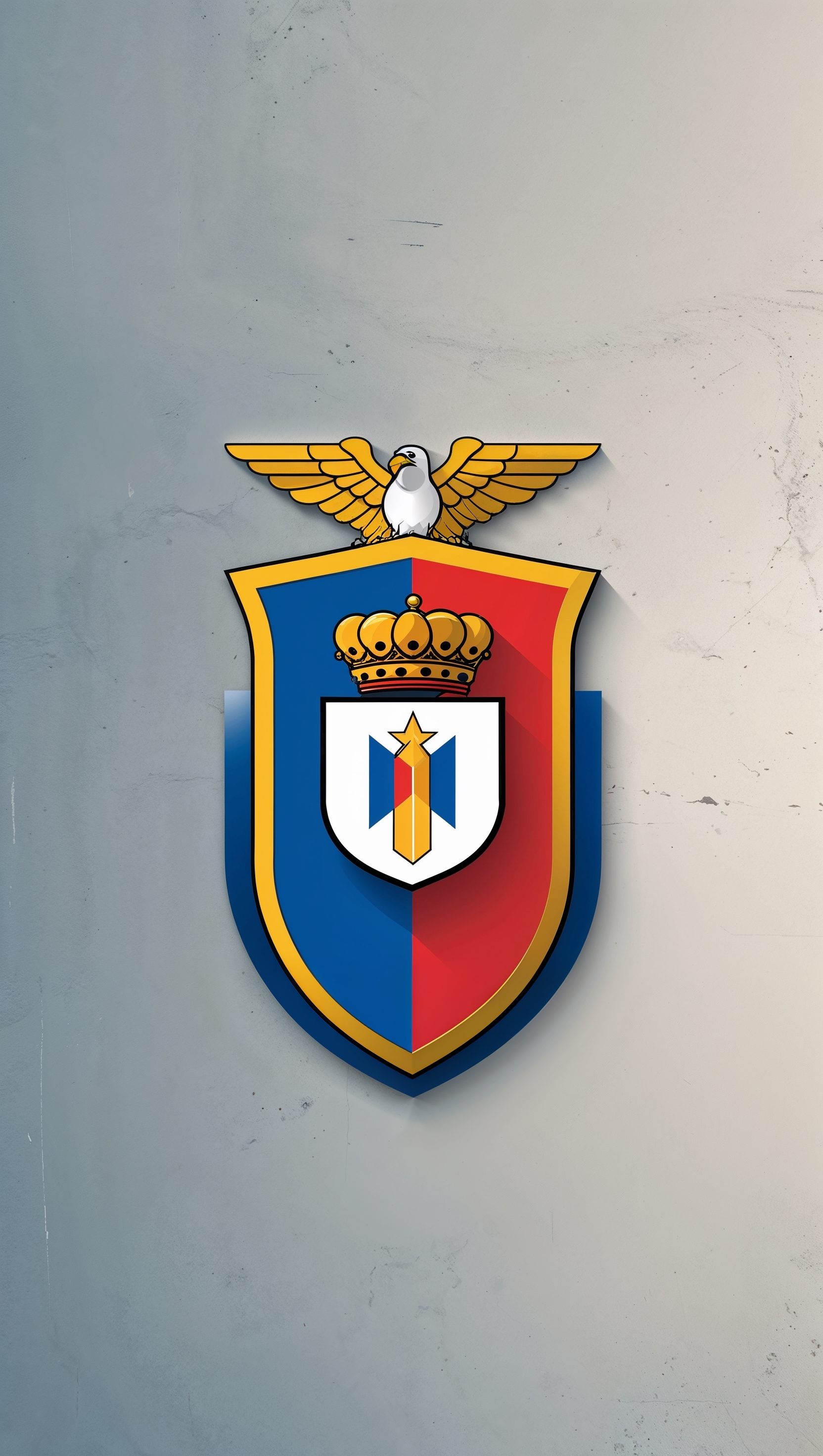 Create a minimalist Club América logo wallpaper for iPhone