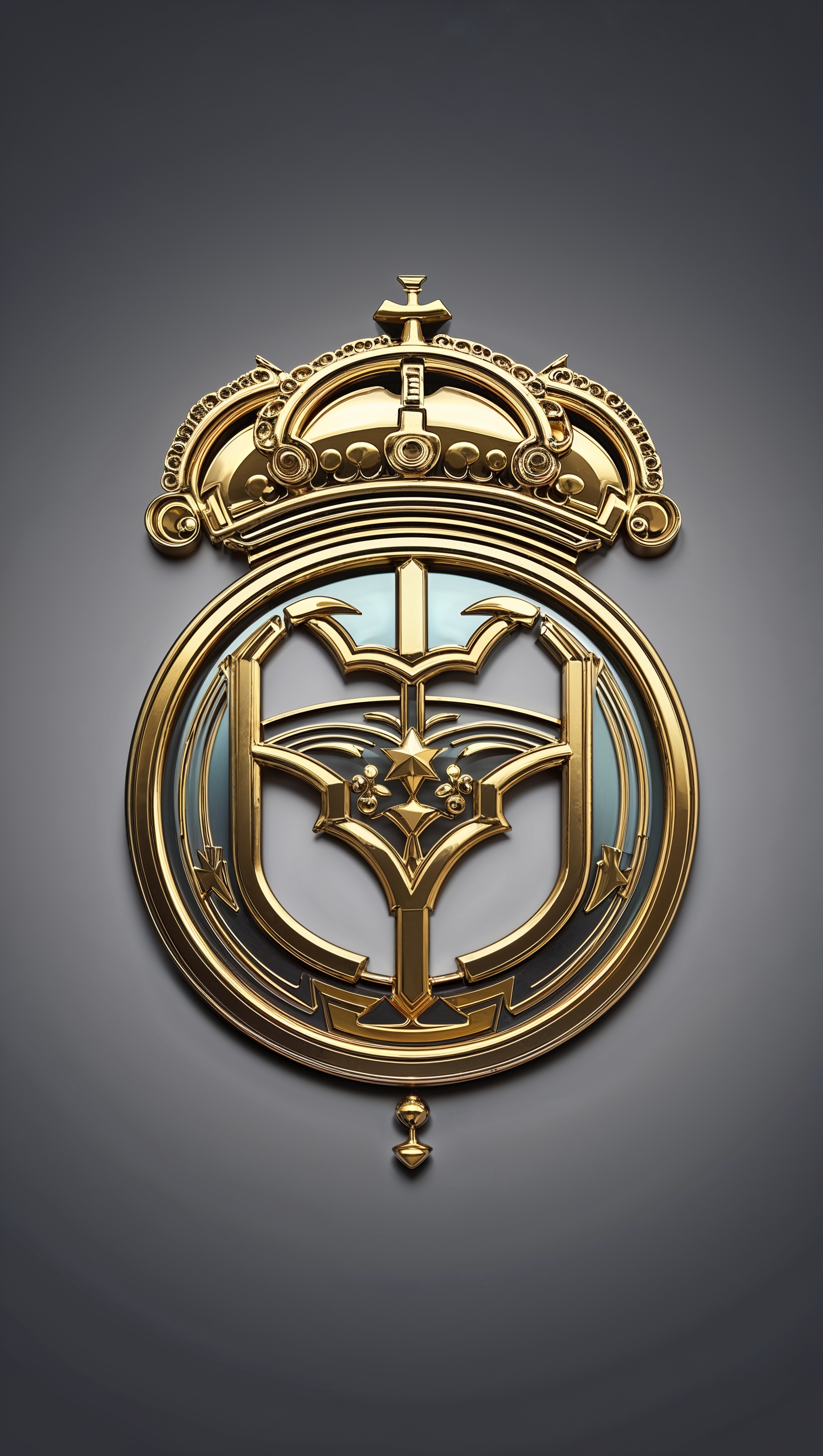 Metallic gold design of Club América emblem