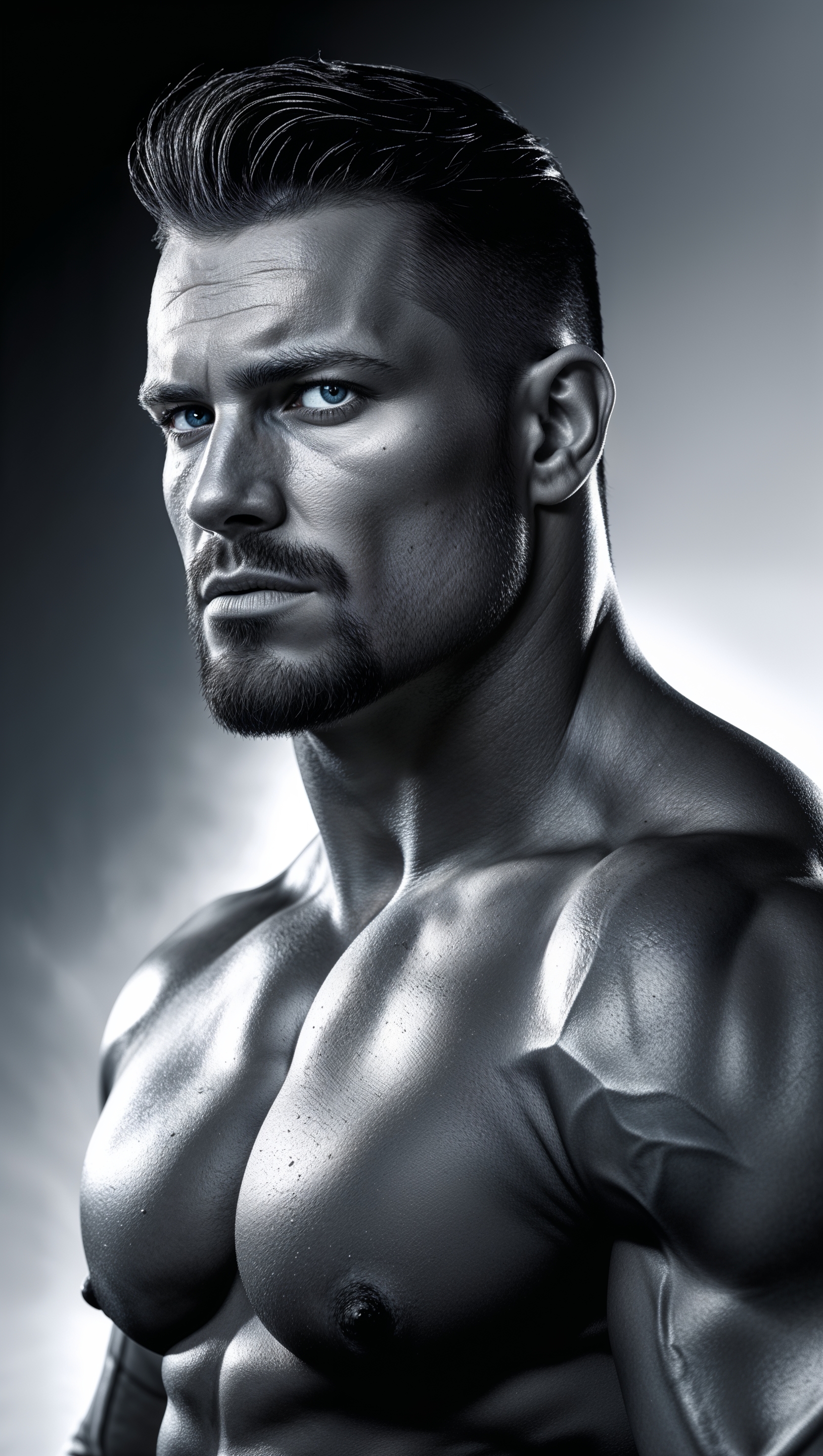 Artistic black-and-white wallpaper of Cody Rhodes