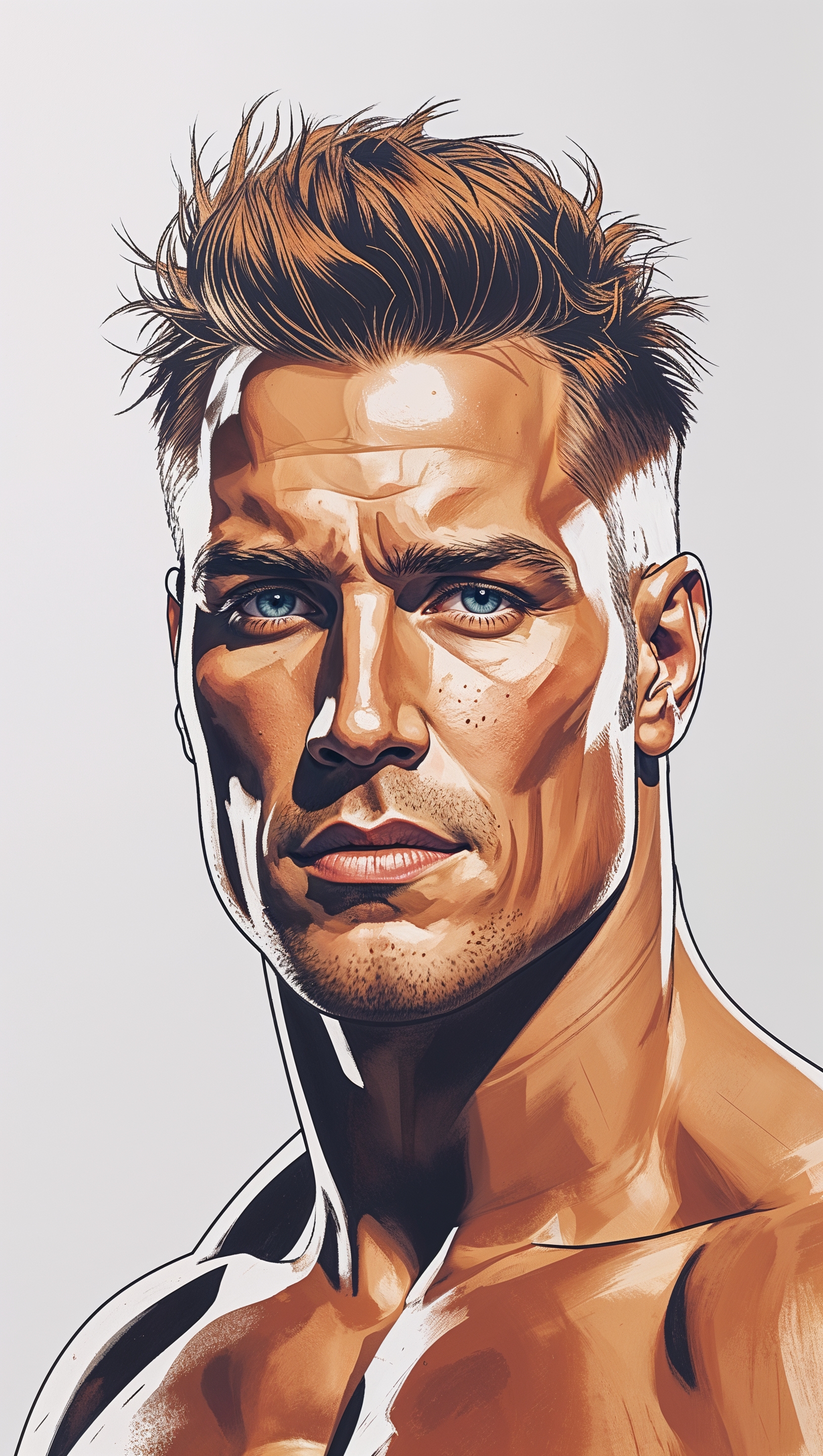 Minimalist design of Cody Rhodes’ face