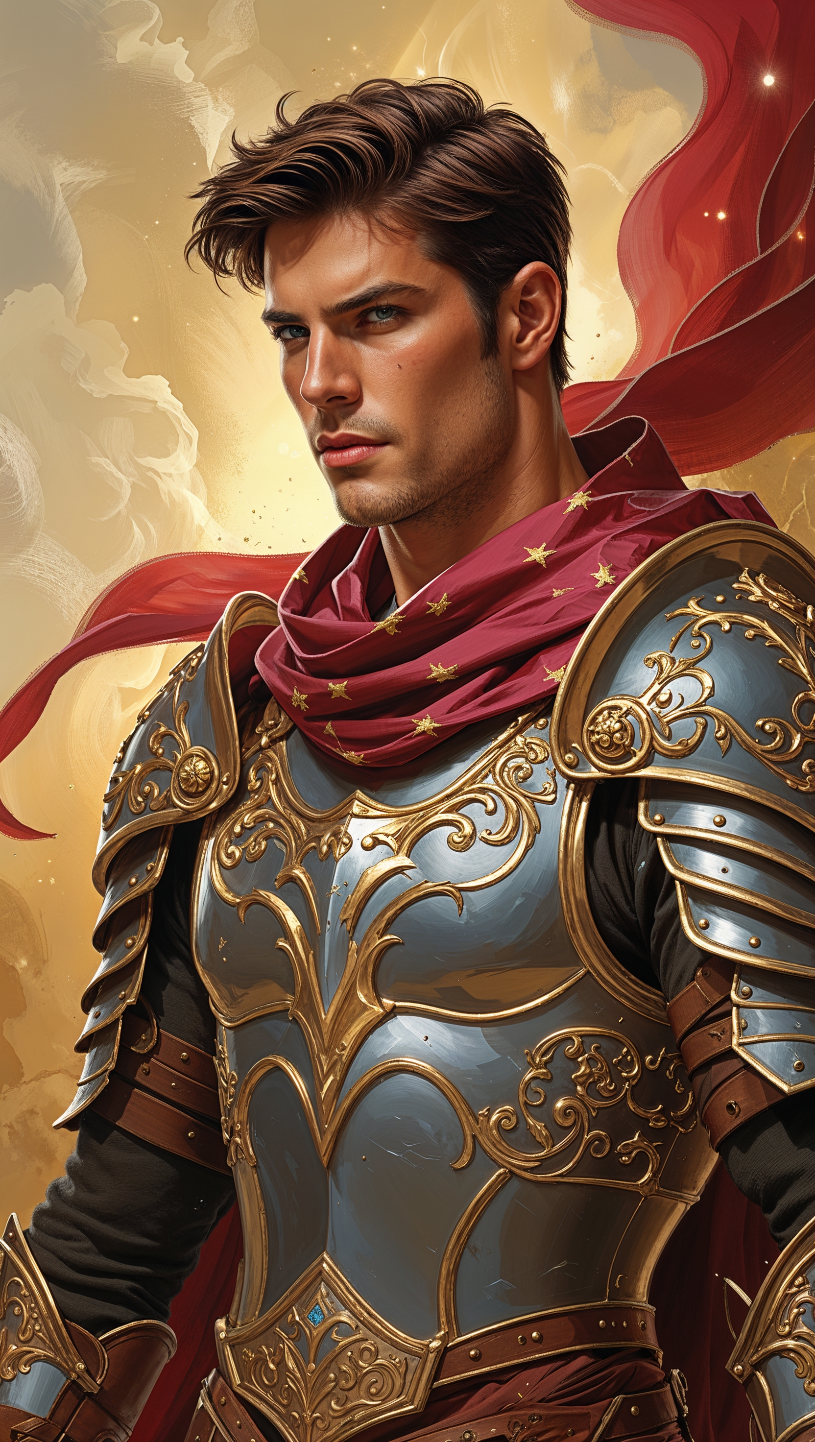Fantasy-style Cody Rhodes as a legendary hero