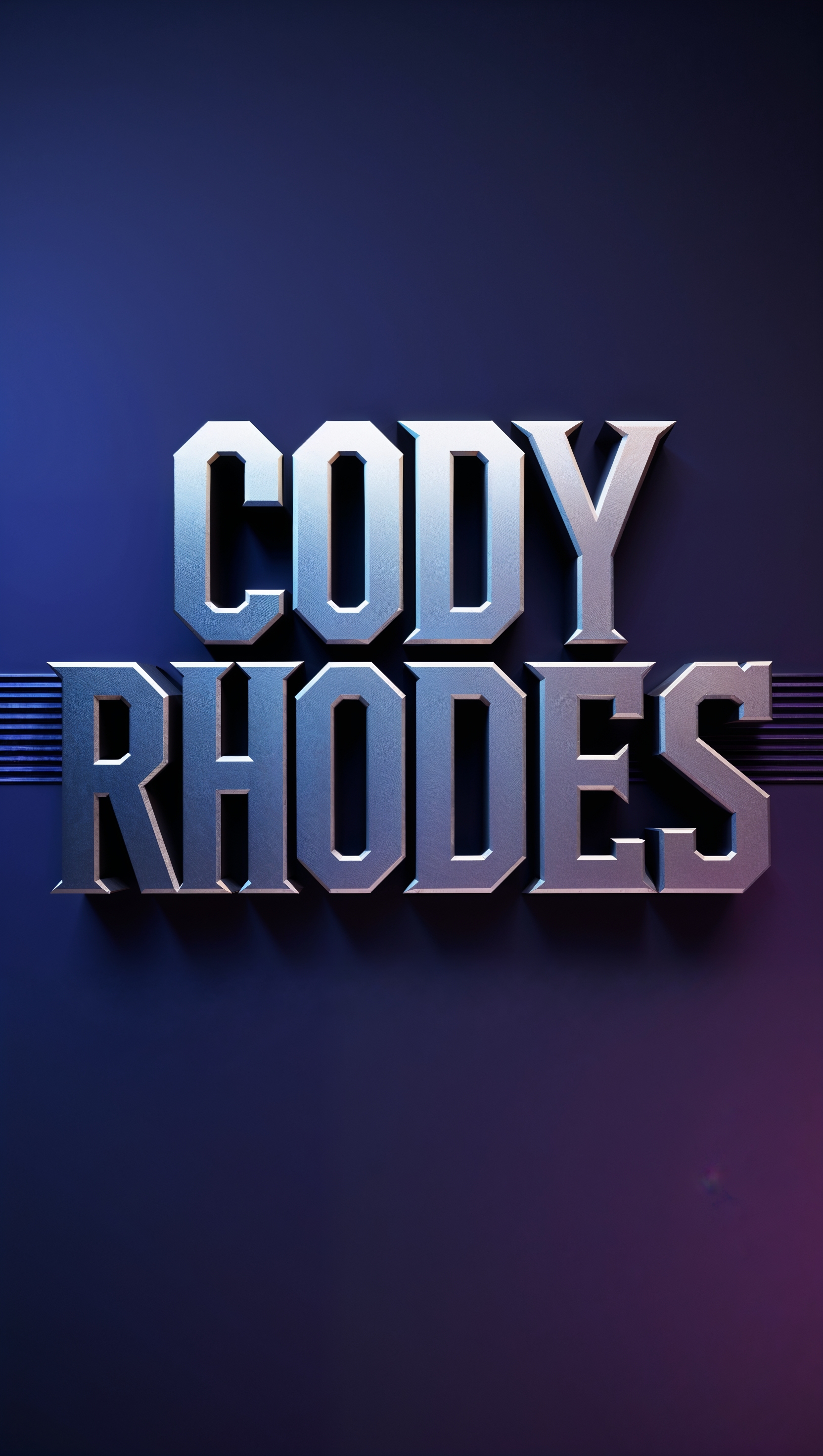 iPhone wallpaper with graphic design of Cody Rhodes name